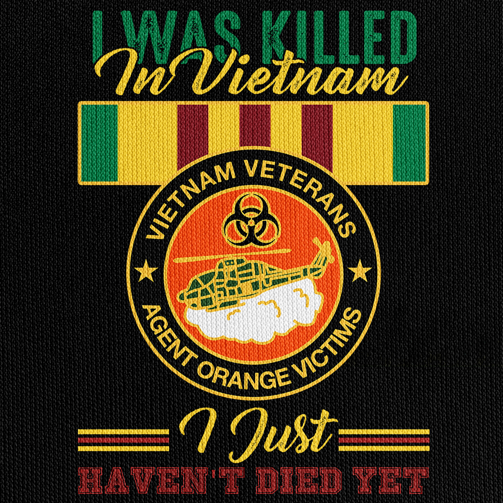 Agent Orange I Was Killed In Vietnam Quarter Zip Hoodie