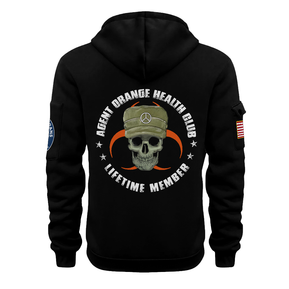 Vietnam Veteran Agent Orange Health Club Quarter Zip Hoodie