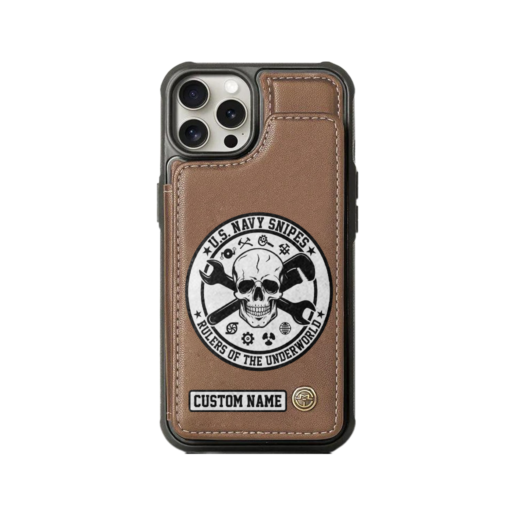 Personalizable Navy Snipes Wallet Phone Case