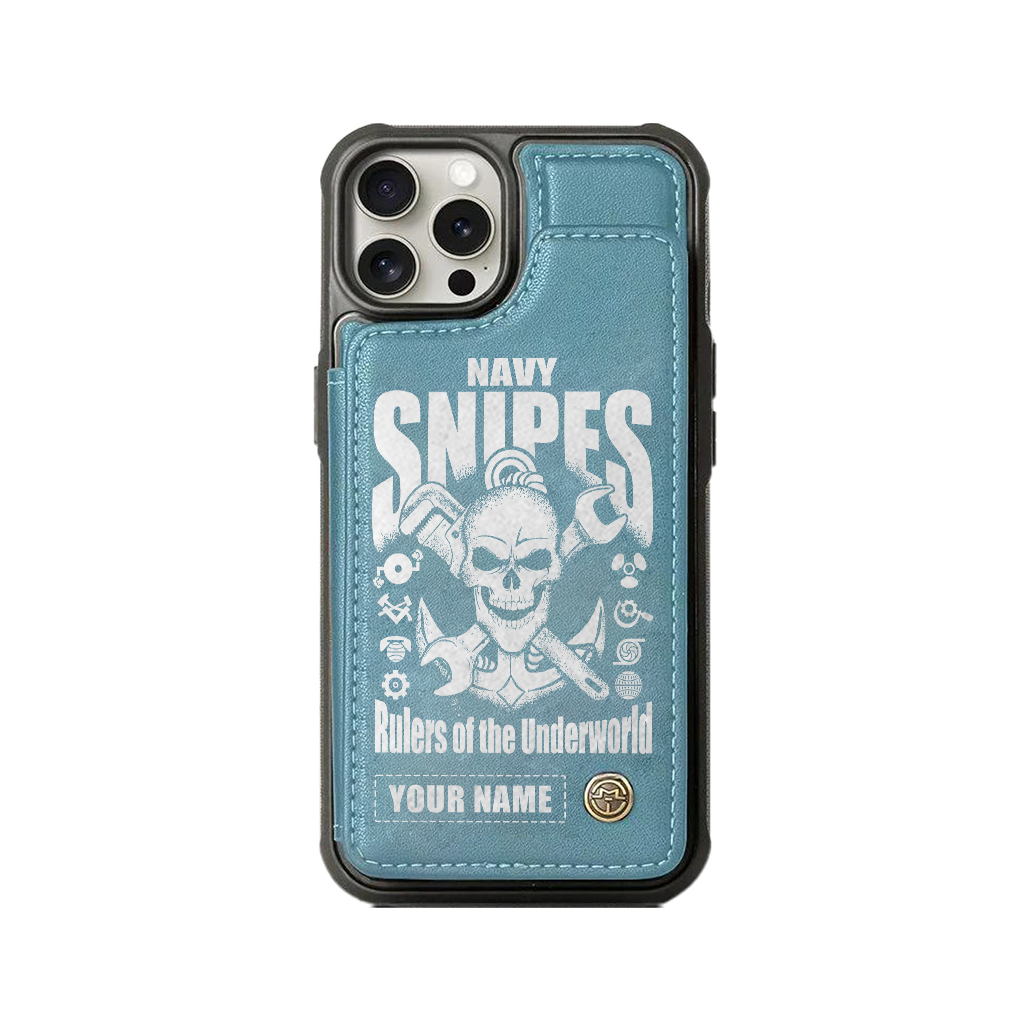 Personalizable Navy Snipes Wallet Phone Case