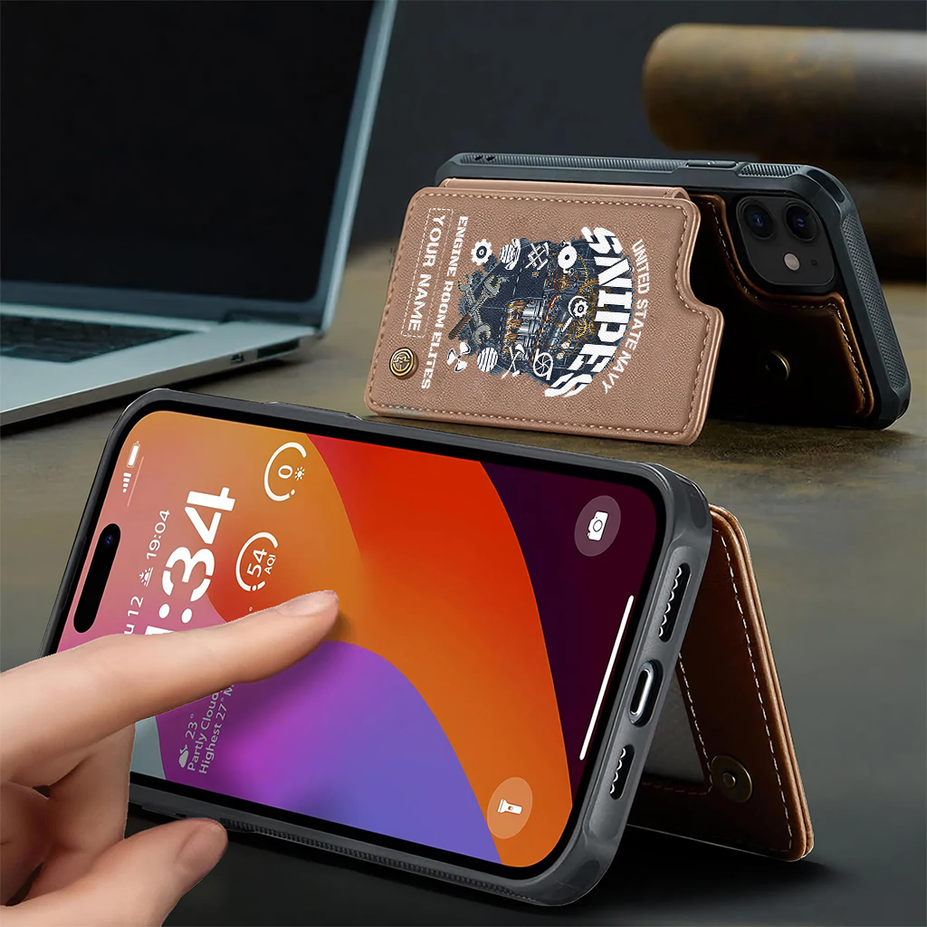 Personalizable Navy Snipes Wallet Phone Case