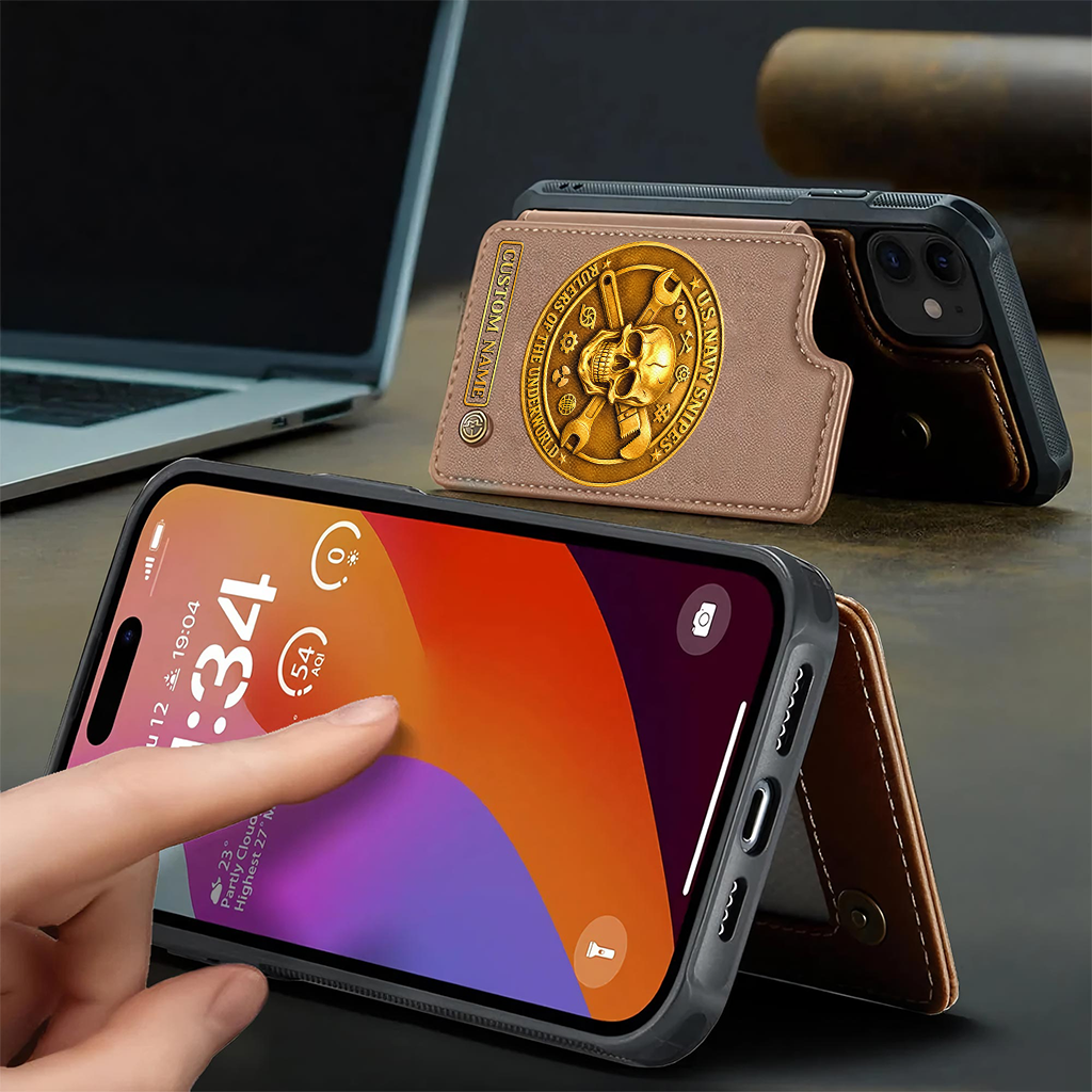 Personalizable Navy Snipes Wallet Phone Case