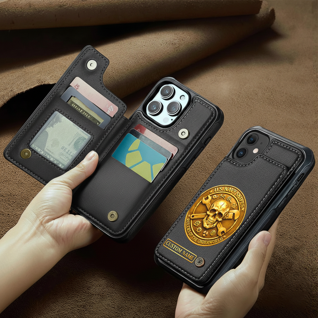 Personalizable Navy Snipes Wallet Phone Case