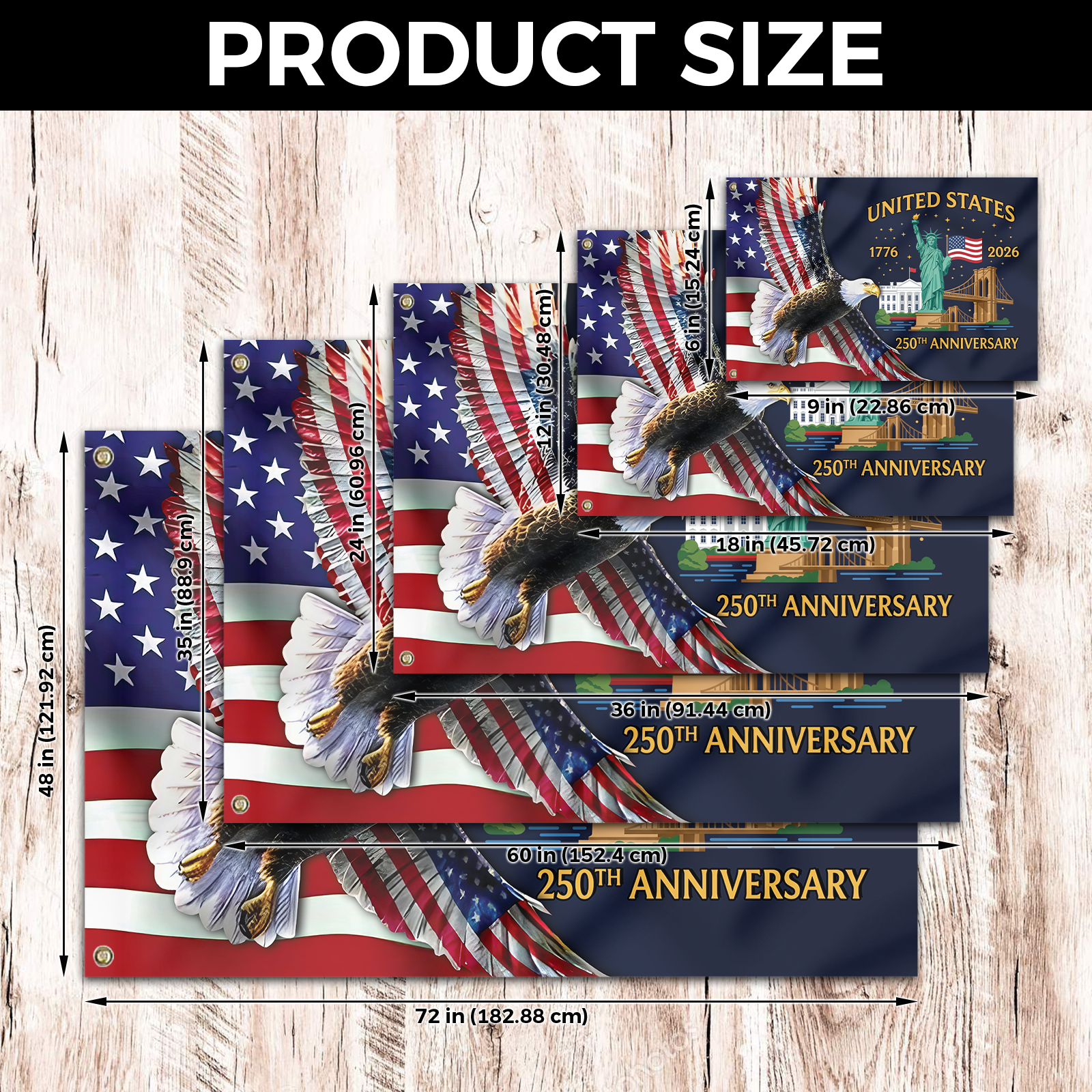 America 250 Years House Flag & Flagpole Combo