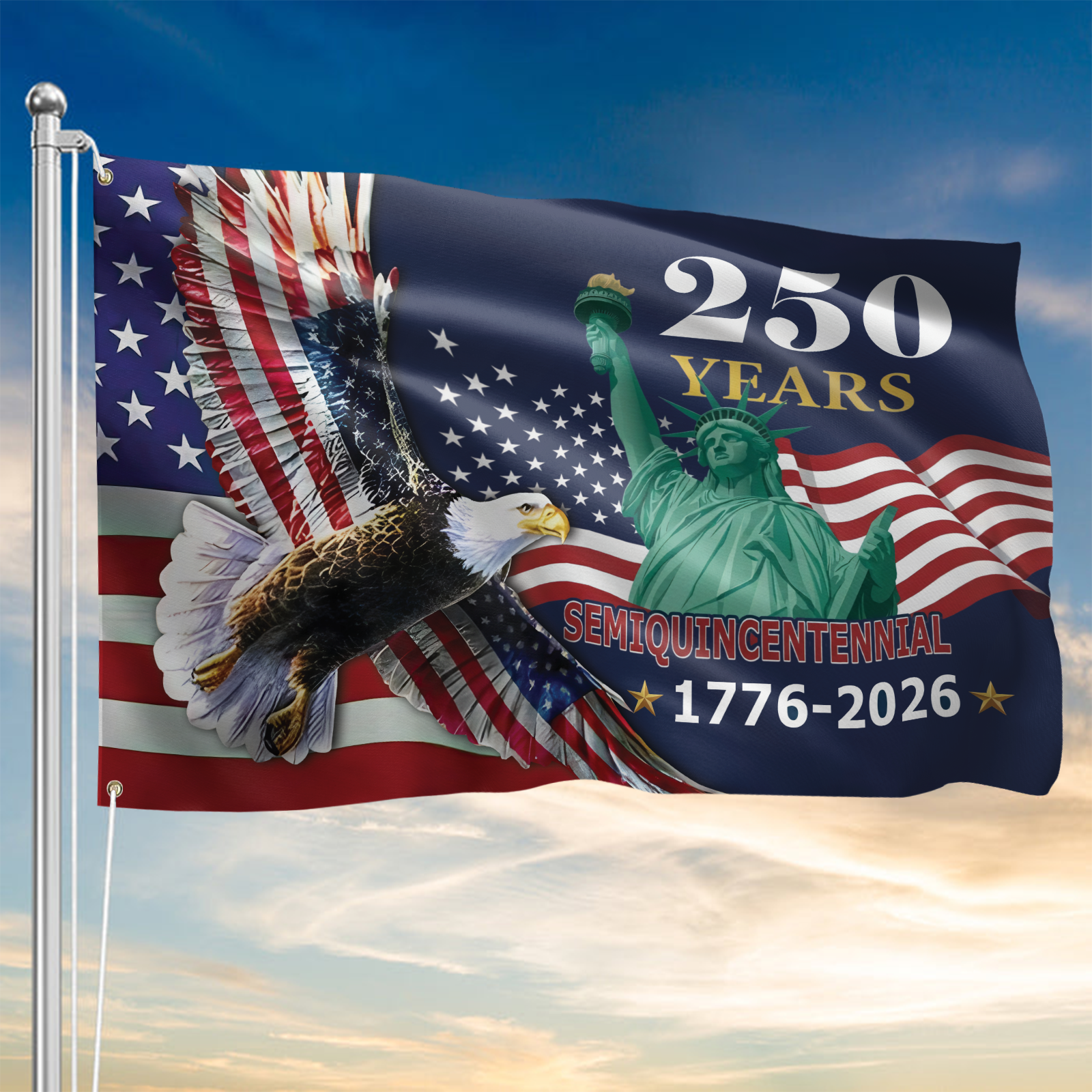 America 250 Years House Flag