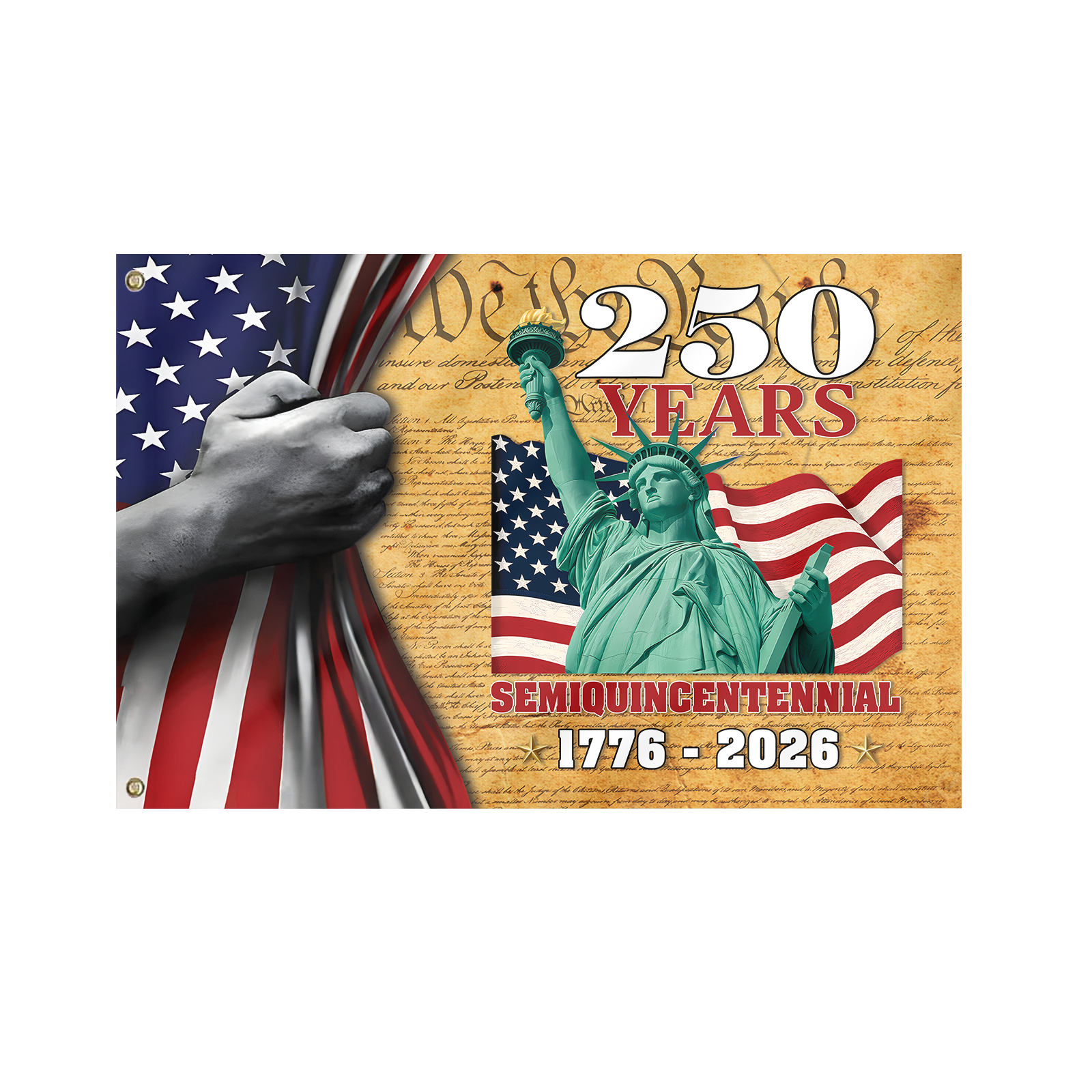 America 250 Years House Flag