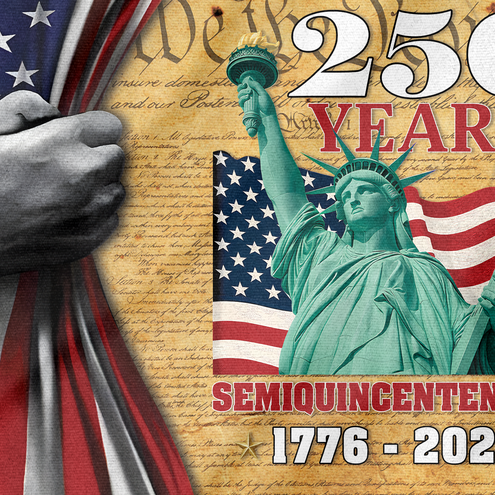 America 250 Years House Flag