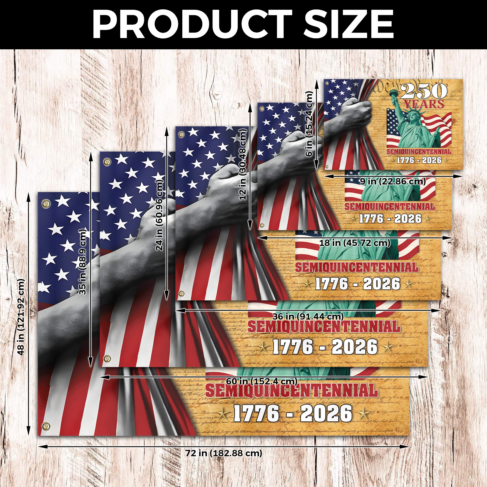 America 250 Years House Flag