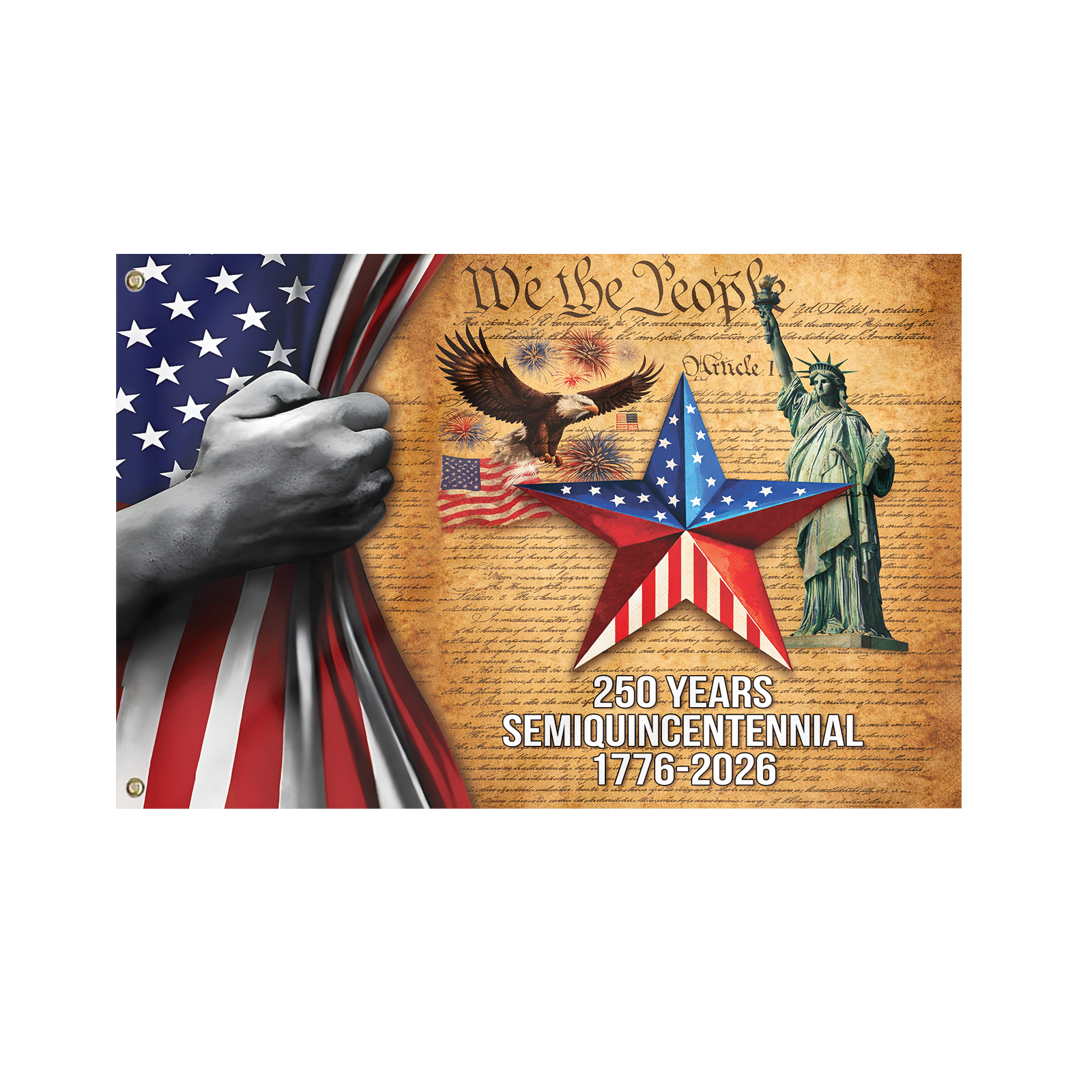 America 250 Years House Flag