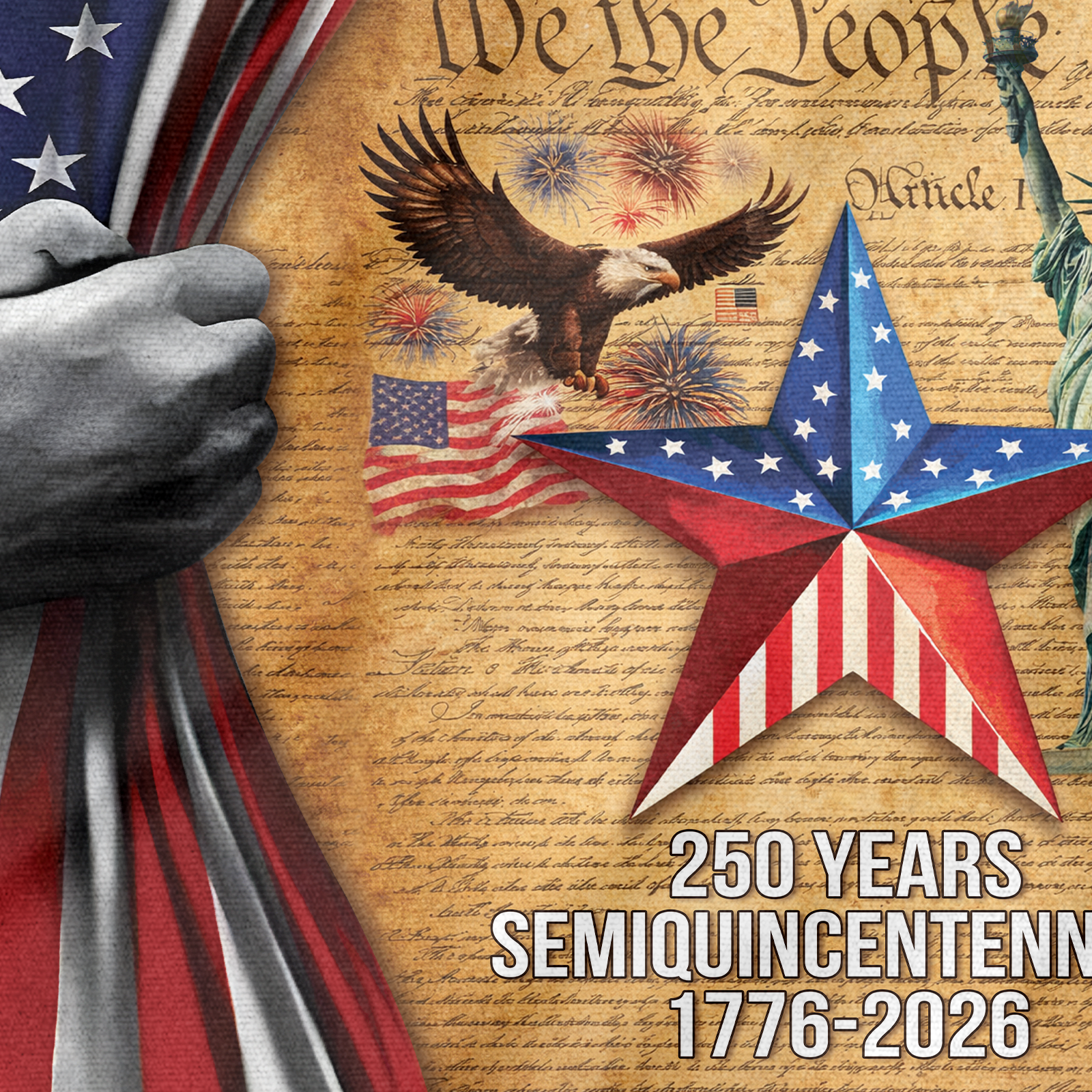 America 250 Years House Flag