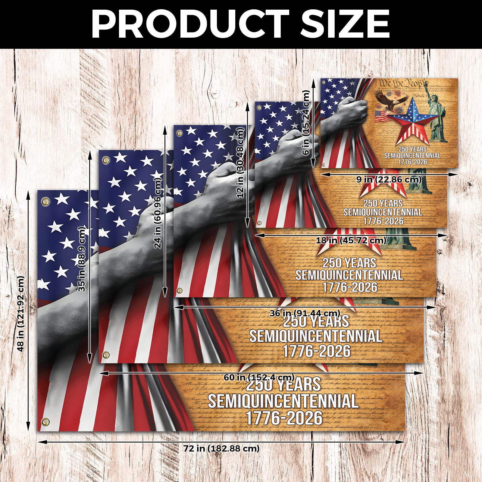 America 250 Years House Flag