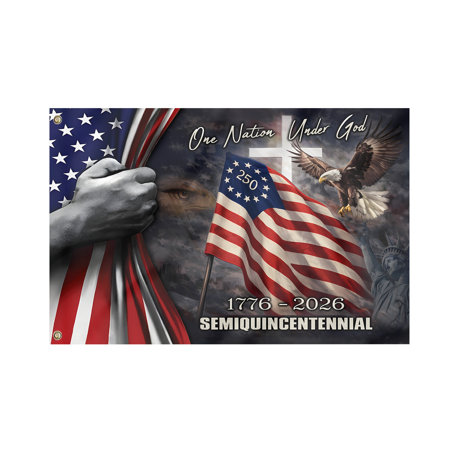 America 250 Years House Flag