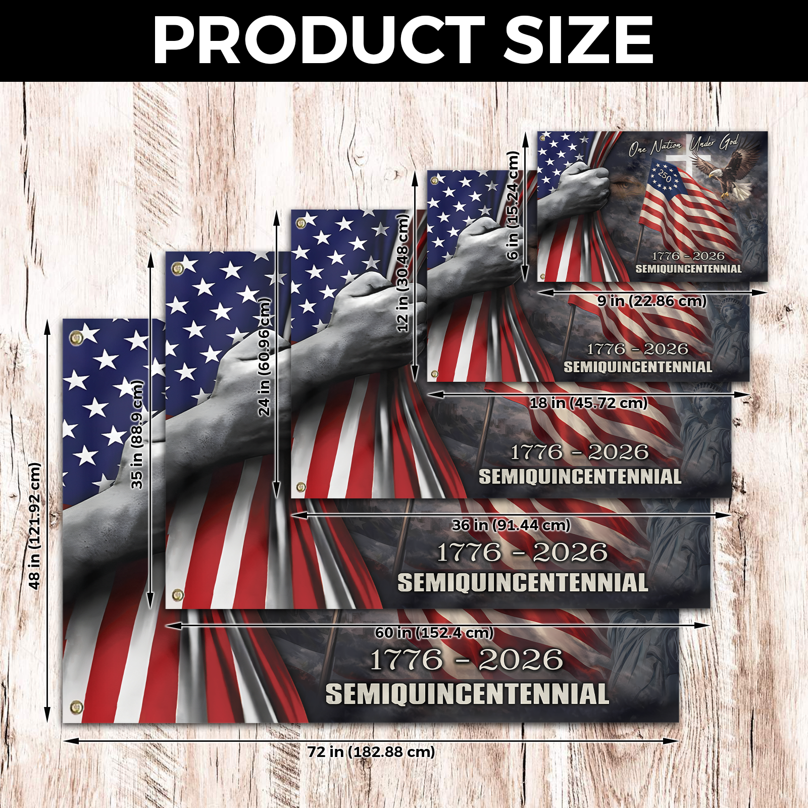 America 250 Years House Flag