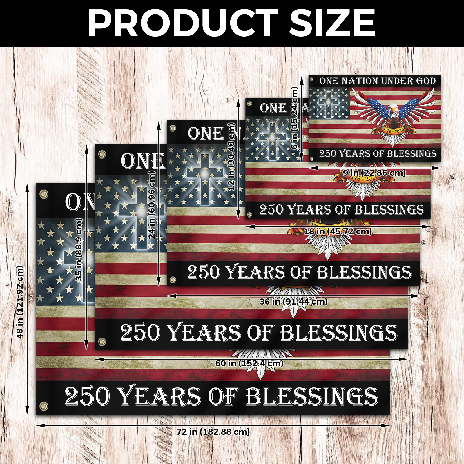 America 250 Years House Flag