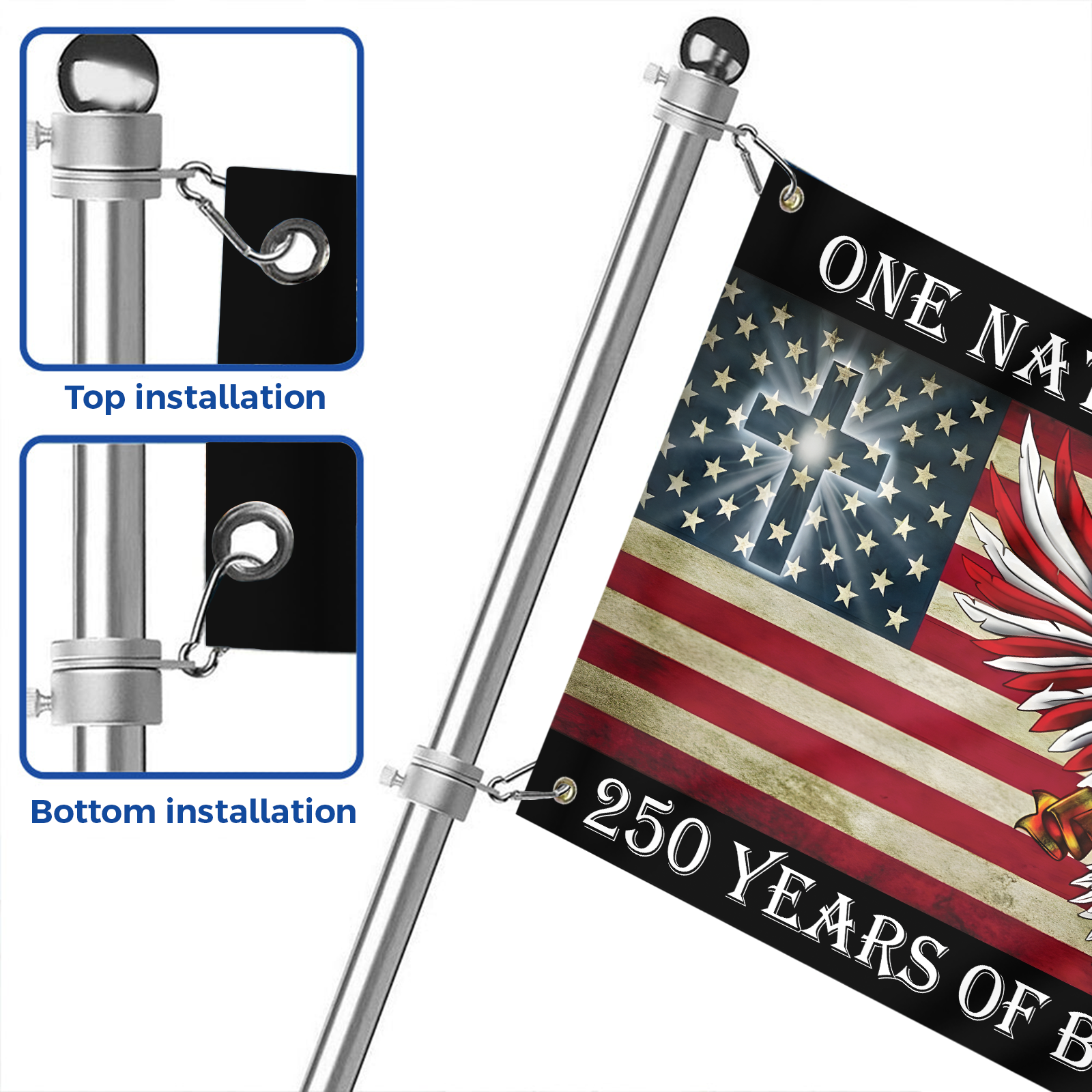 America 250 Years House Flag