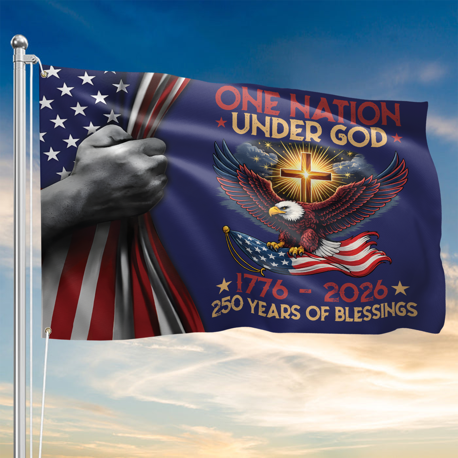 America 250 Years House Flag