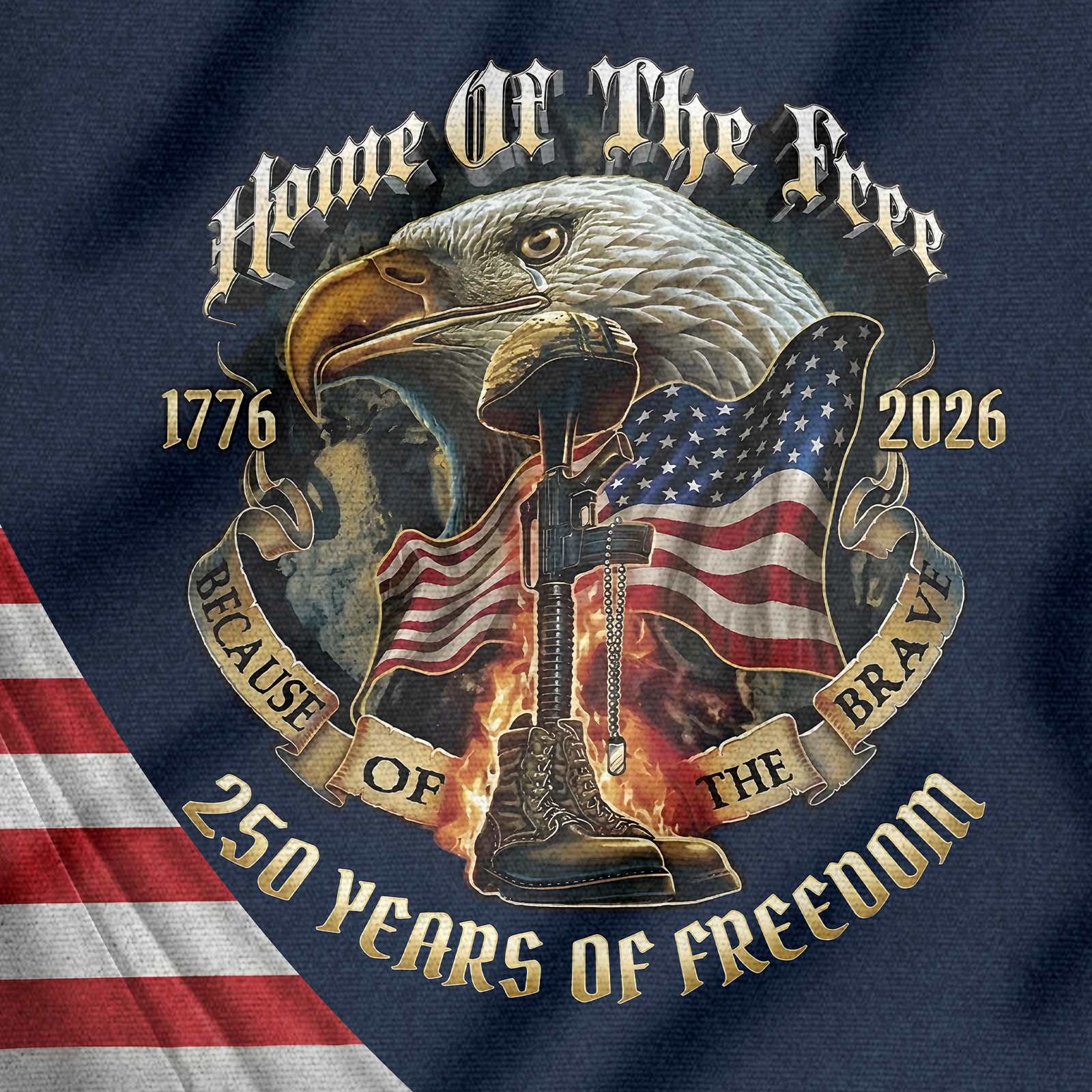 America 250 Years House Flag
