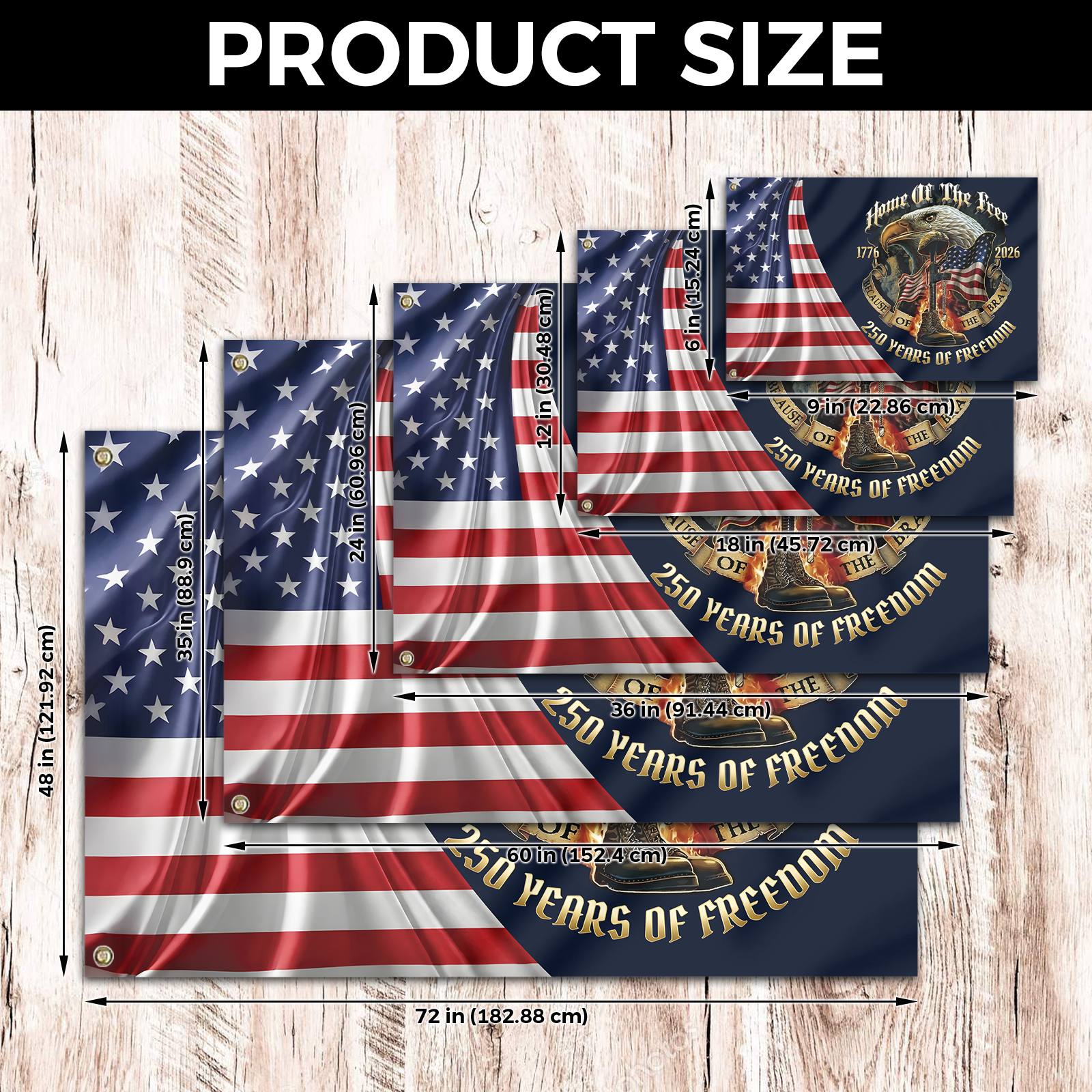 America 250 Years House Flag