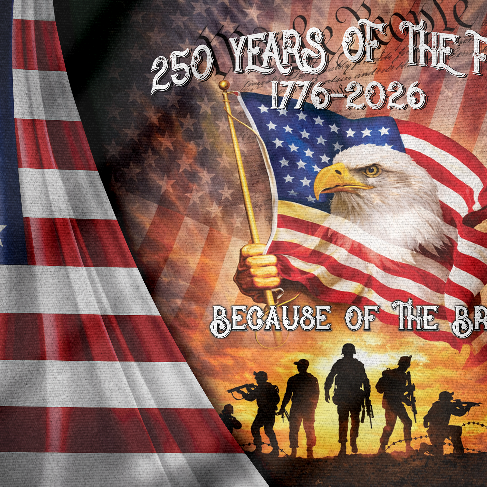 America 250 Years House Flag