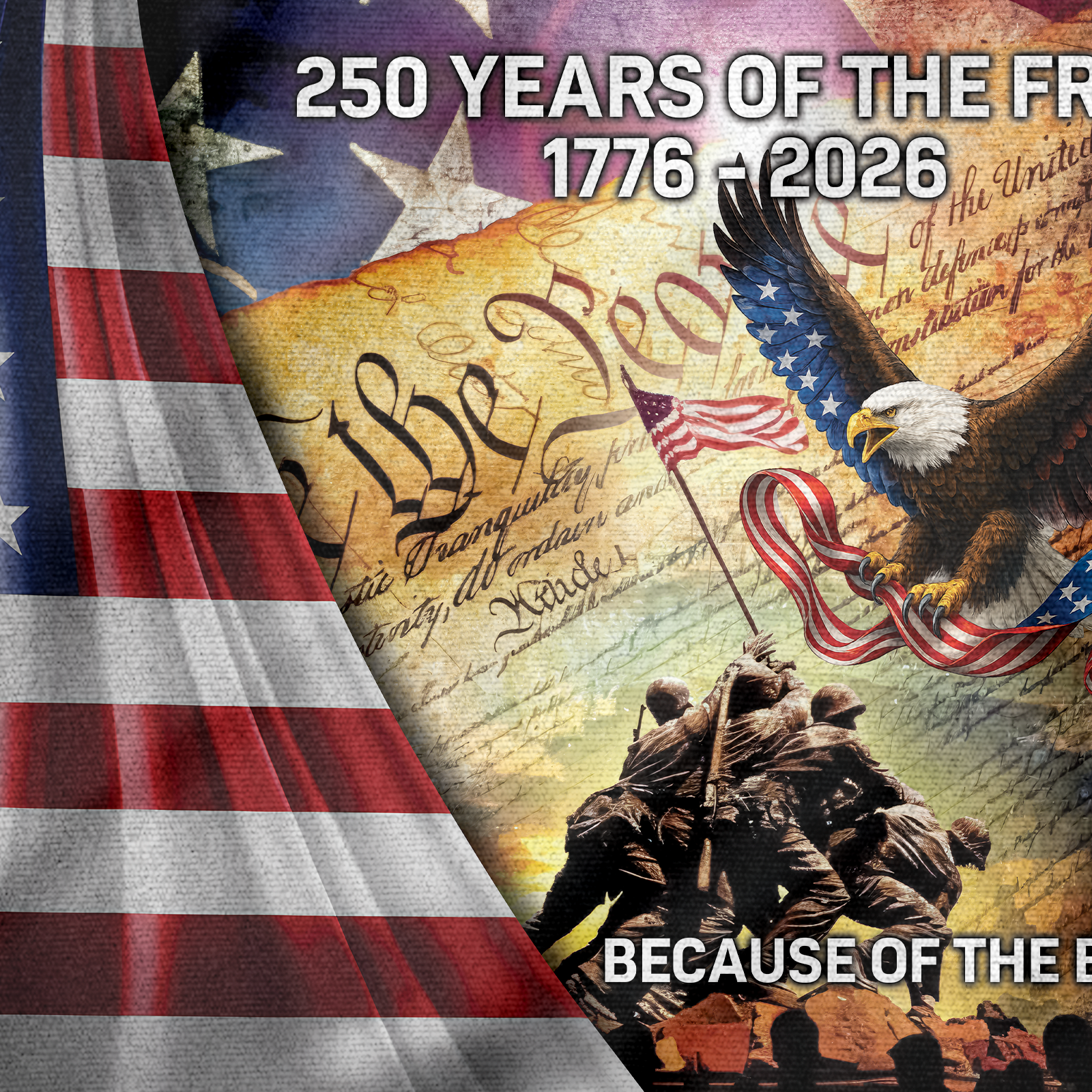 America 250 Years House Flag