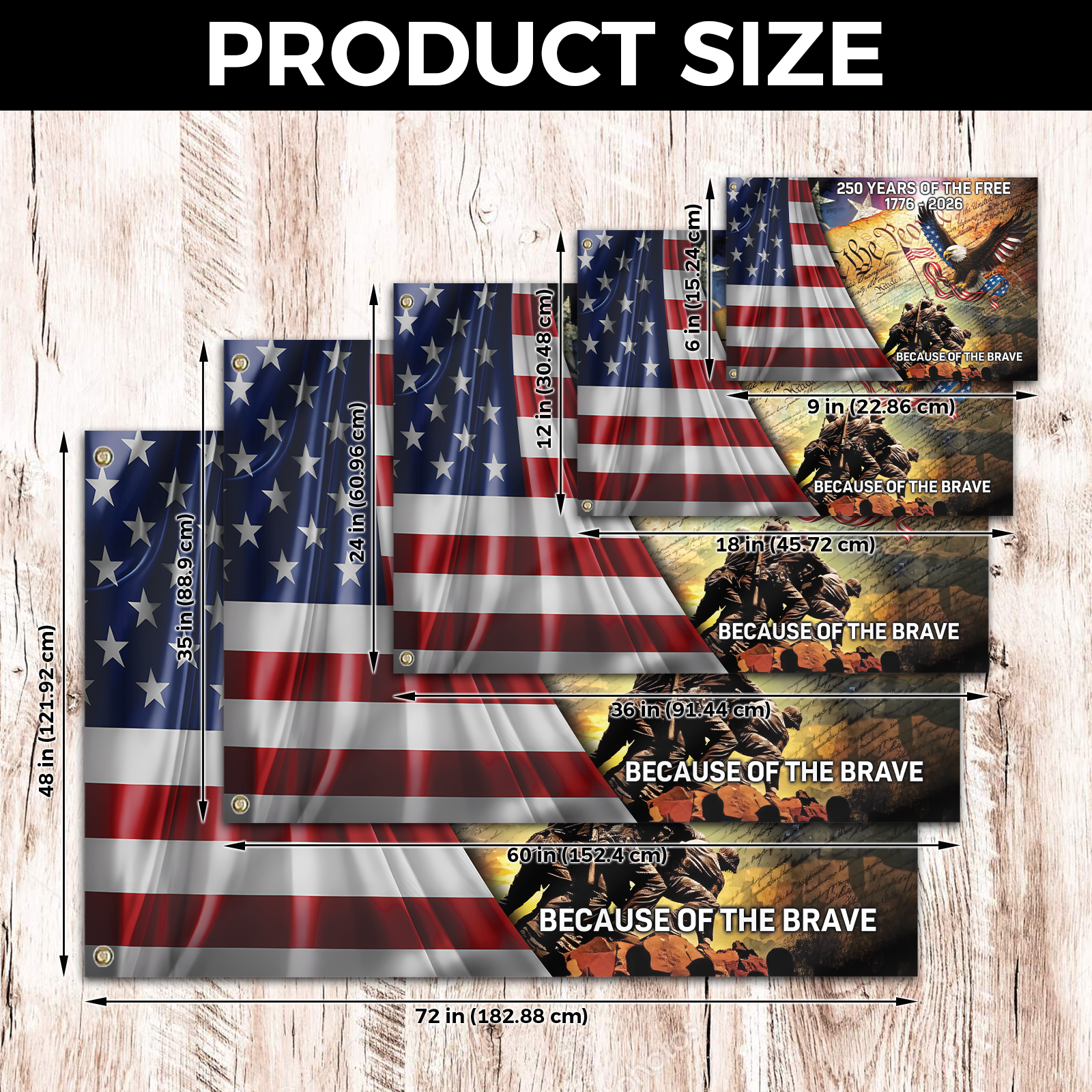 America 250 Years House Flag