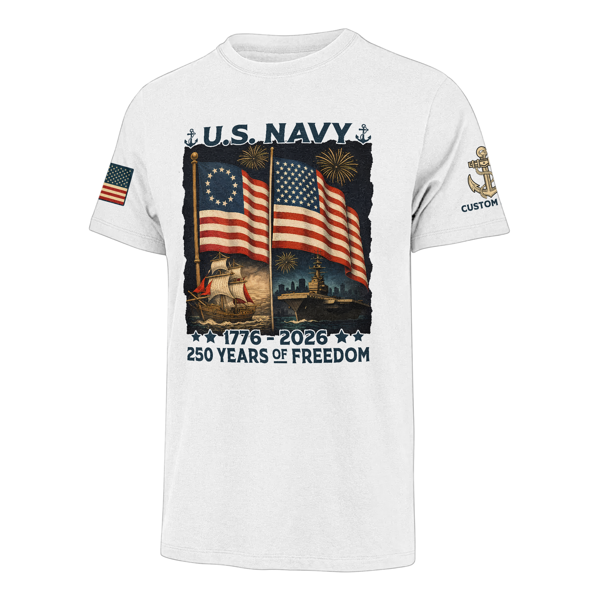 Personalizable America 250 Years Classic T-shirt