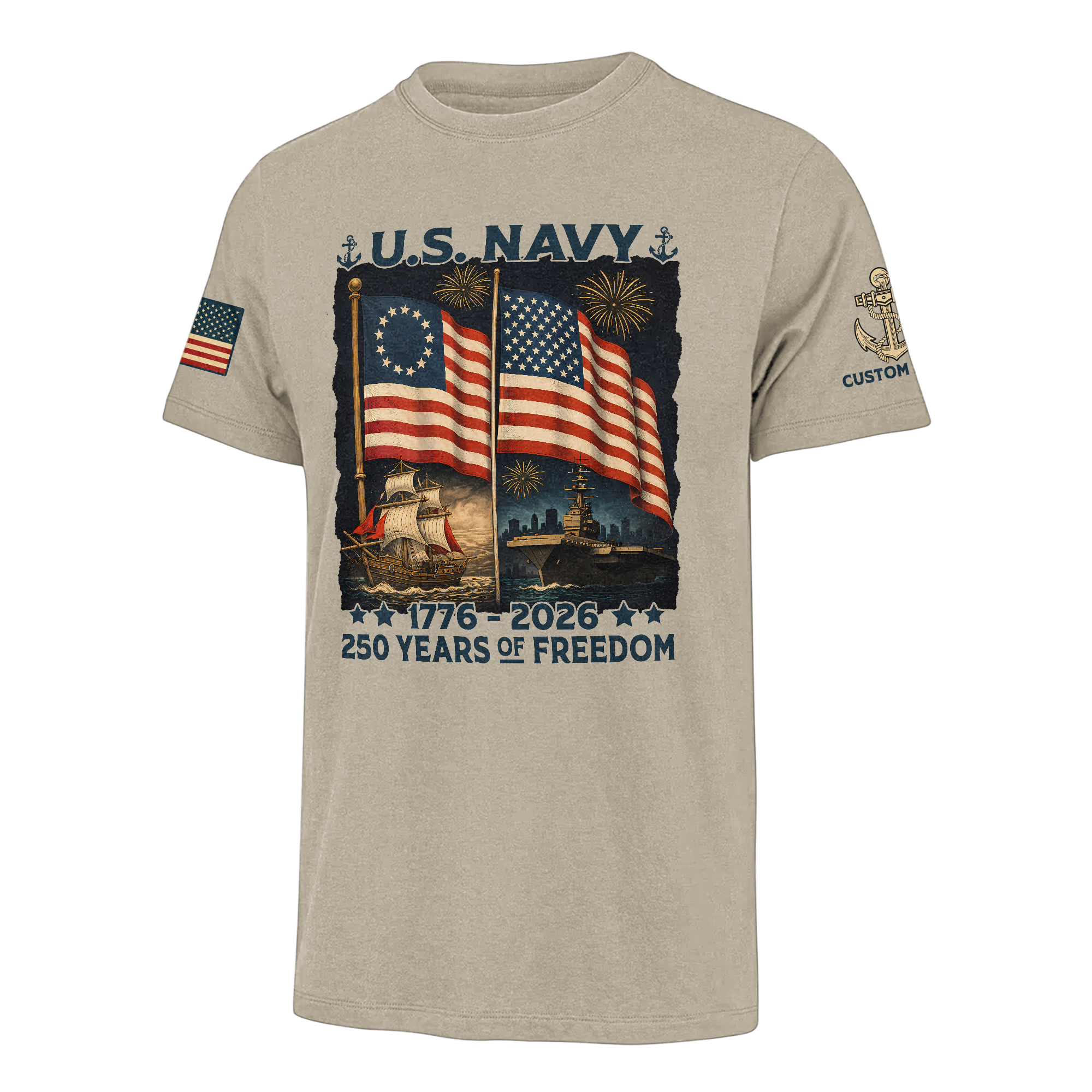 Personalizable America 250 Years Classic T-shirt