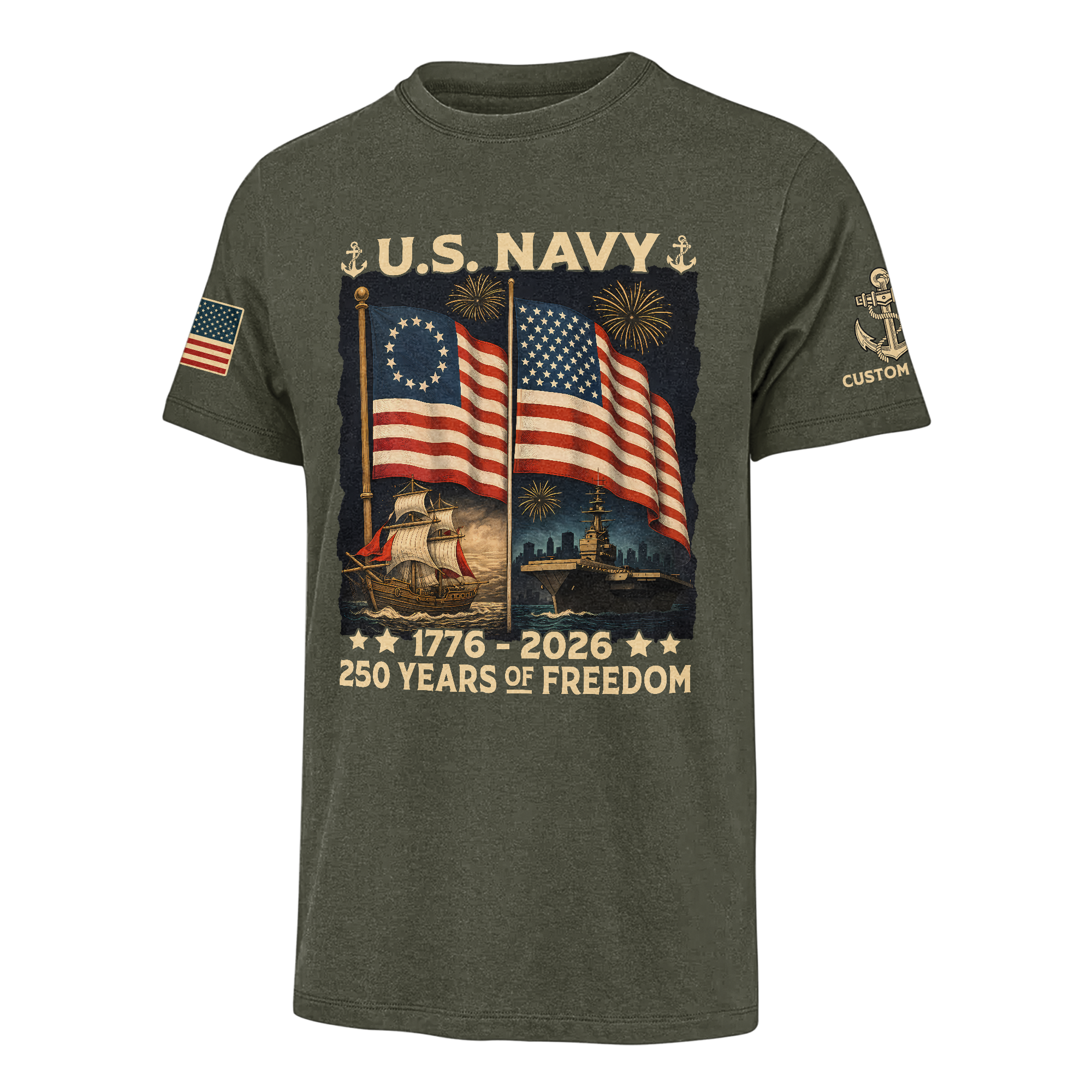 Personalizable America 250 Years Classic T-shirt