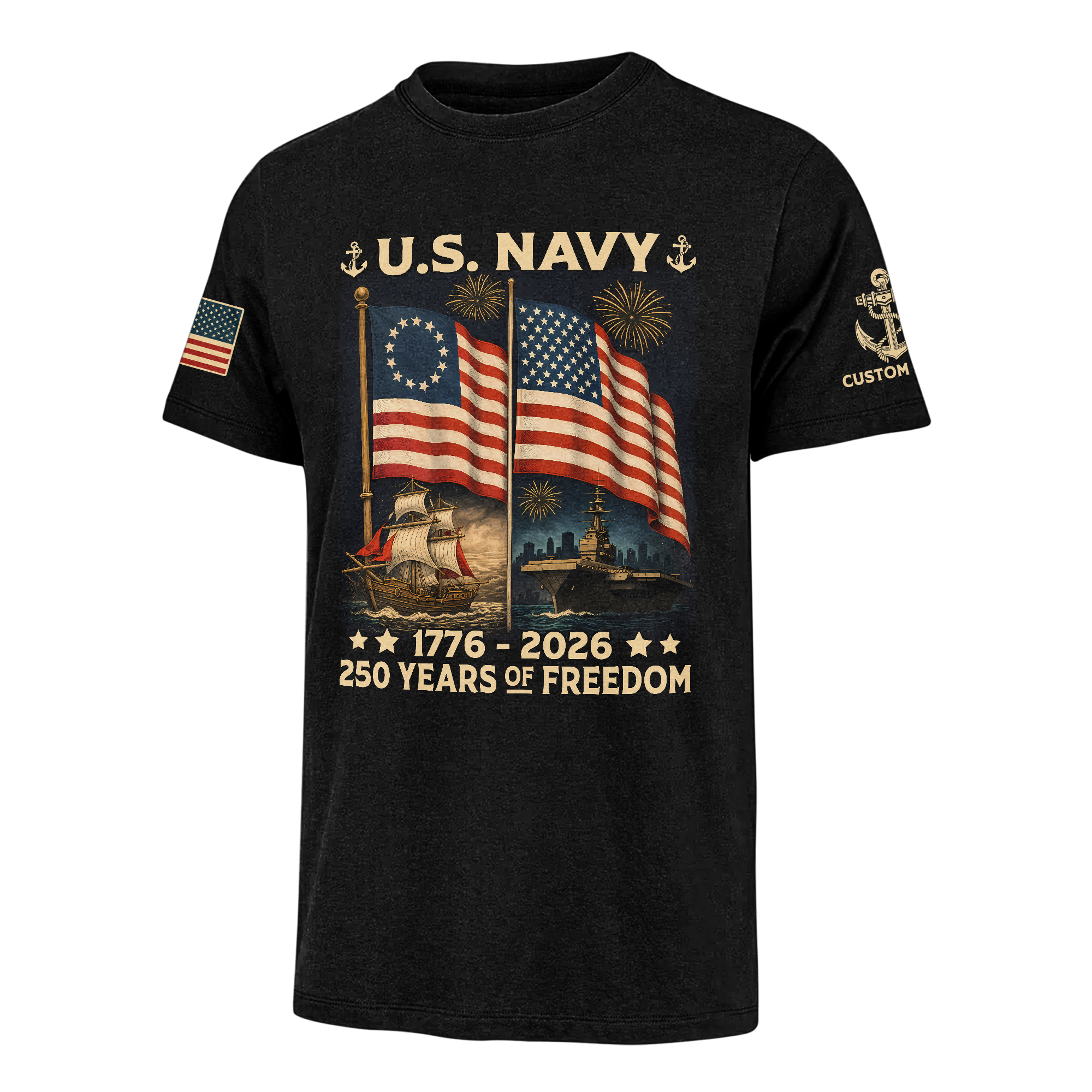 Personalizable America 250 Years Classic T-shirt