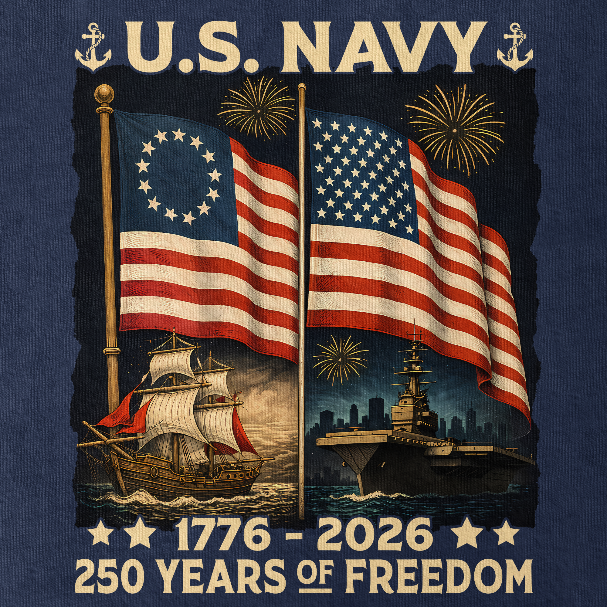 Personalizable America 250 Years Classic T-shirt