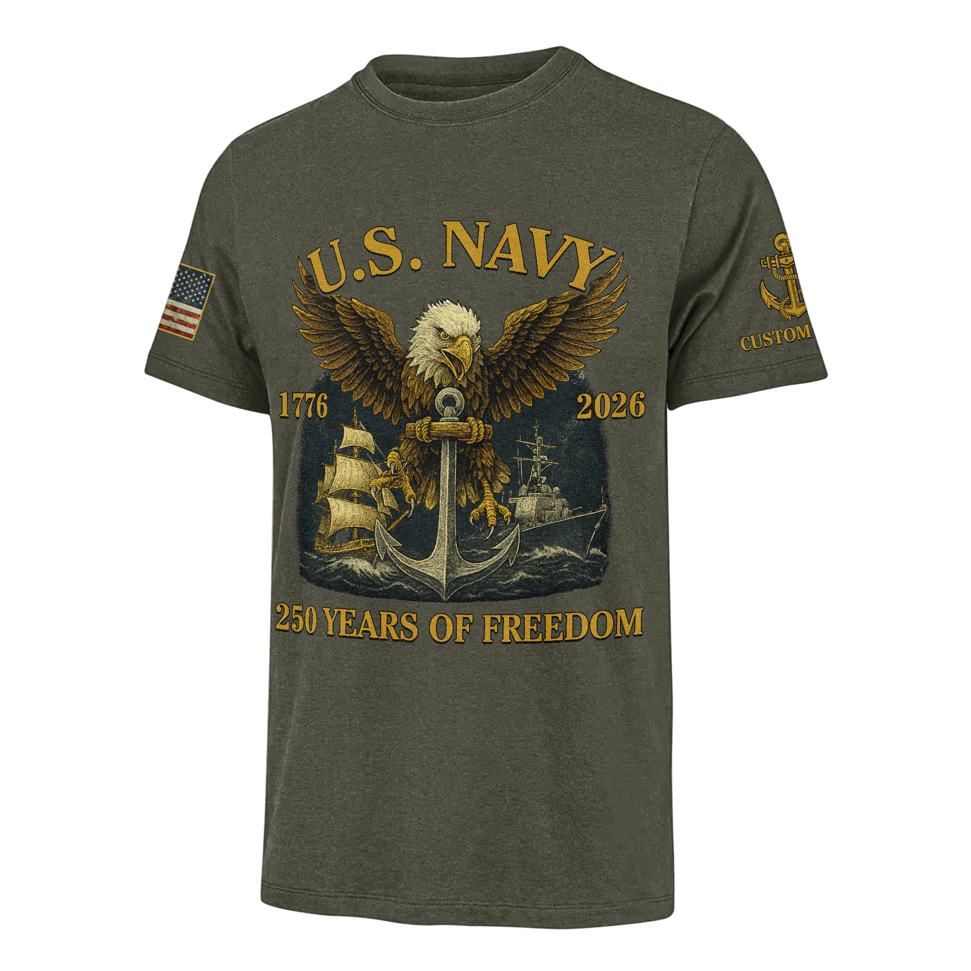 Personalizable America 250 Years Classic T-shirt