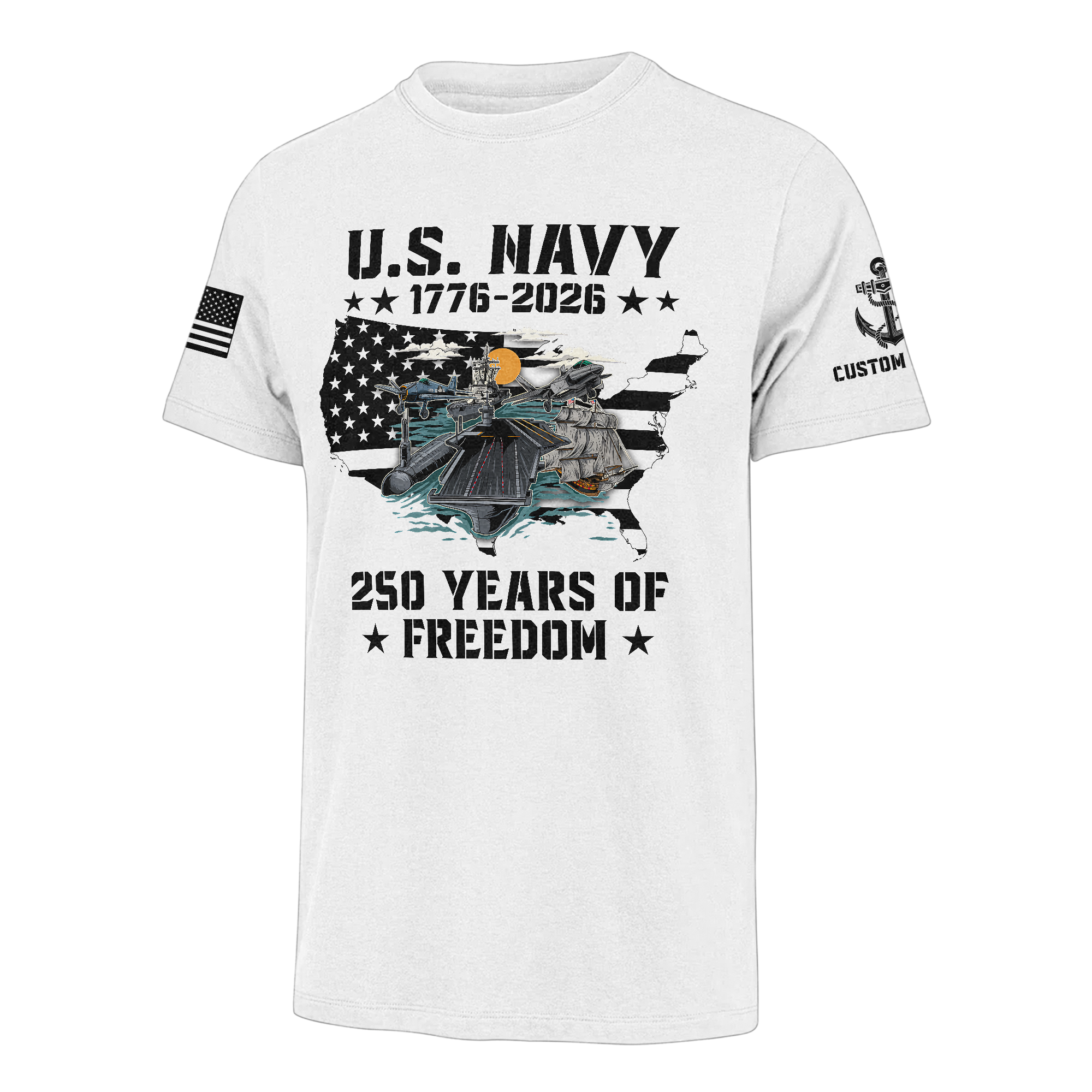 Personalizable America 250 Years Classic T-shirt