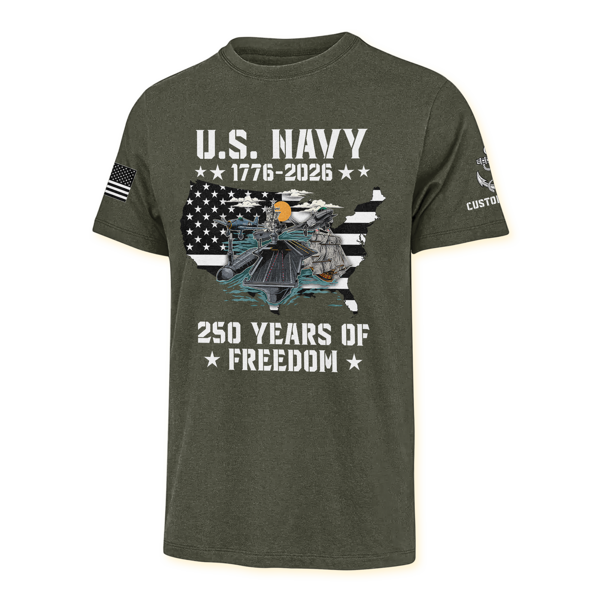 Personalizable America 250 Years Classic T-shirt