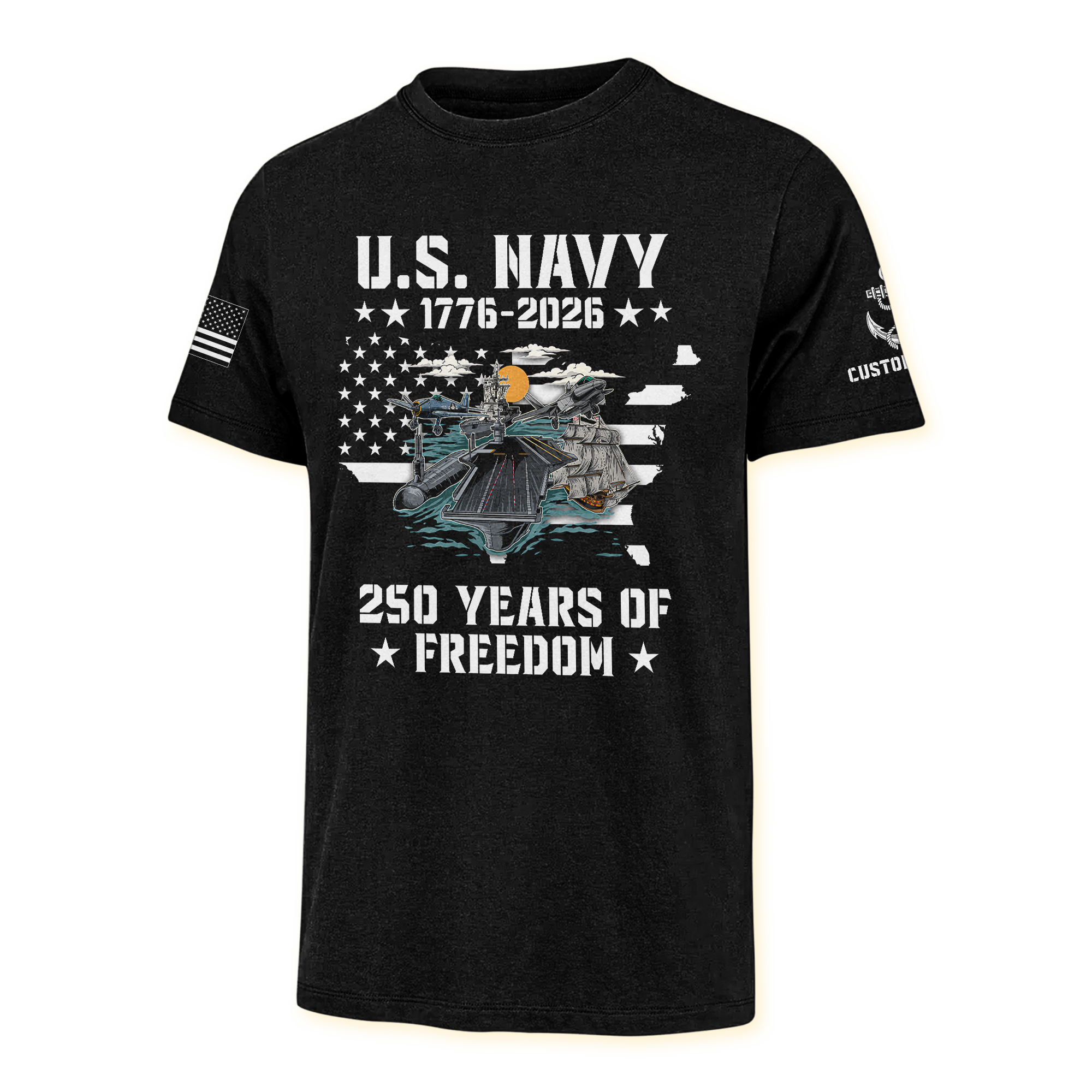 Personalizable America 250 Years Classic T-shirt