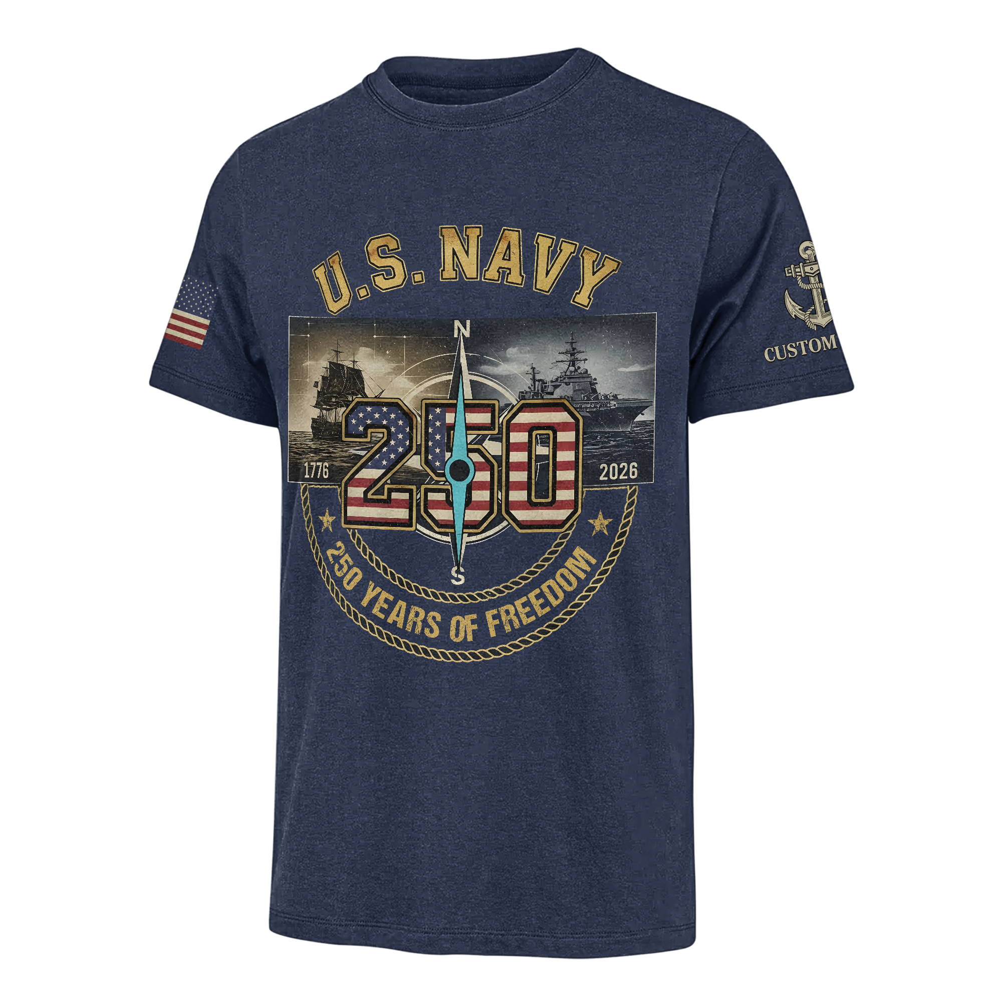 Personalizable America 250 Years Classic T-shirt