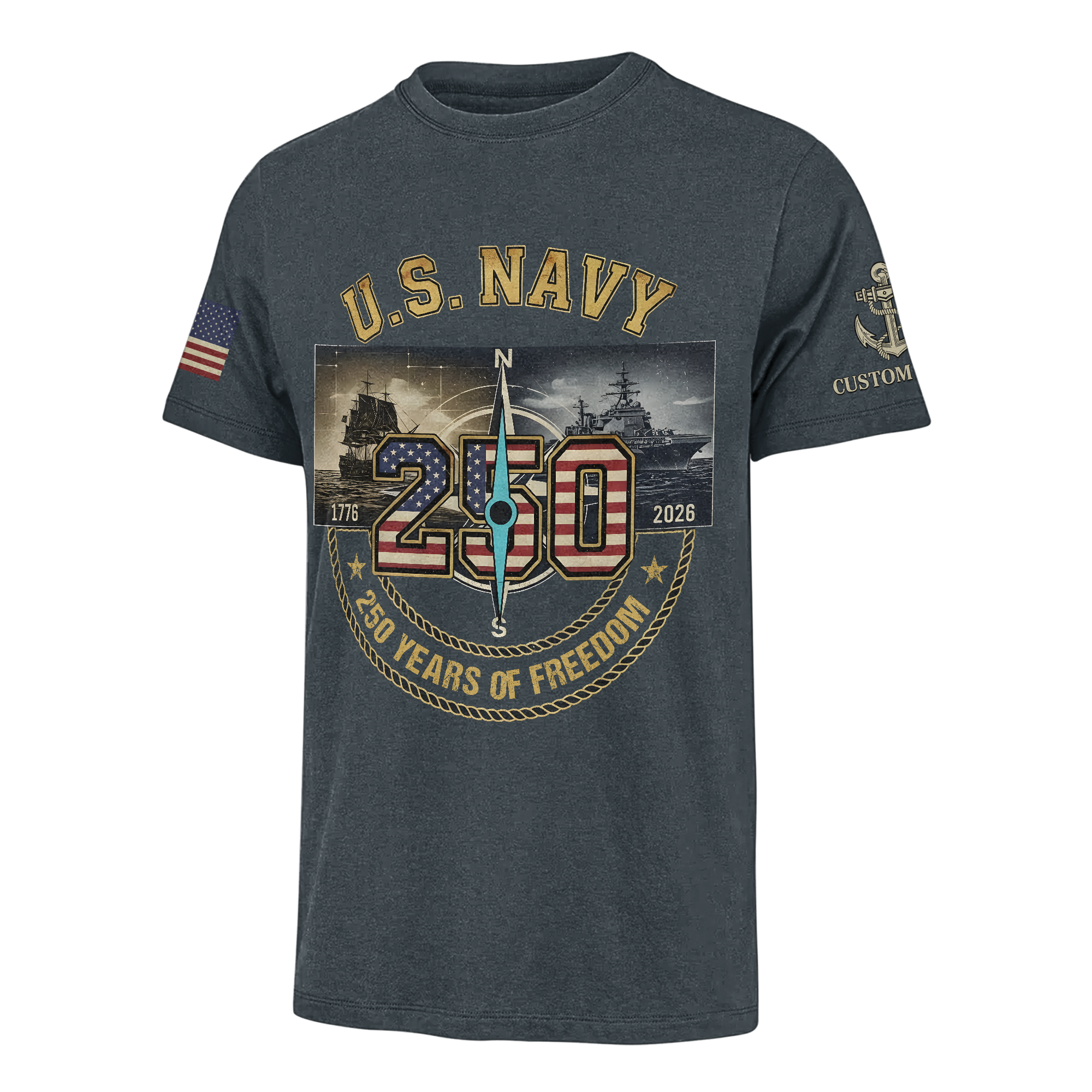 Personalizable America 250 Years Classic T-shirt