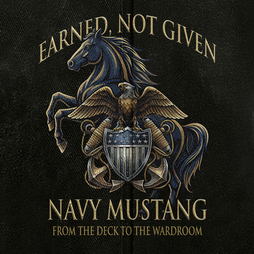 Personalizable Navy Mustangs From The Deck To The Wardroom Washed Cap