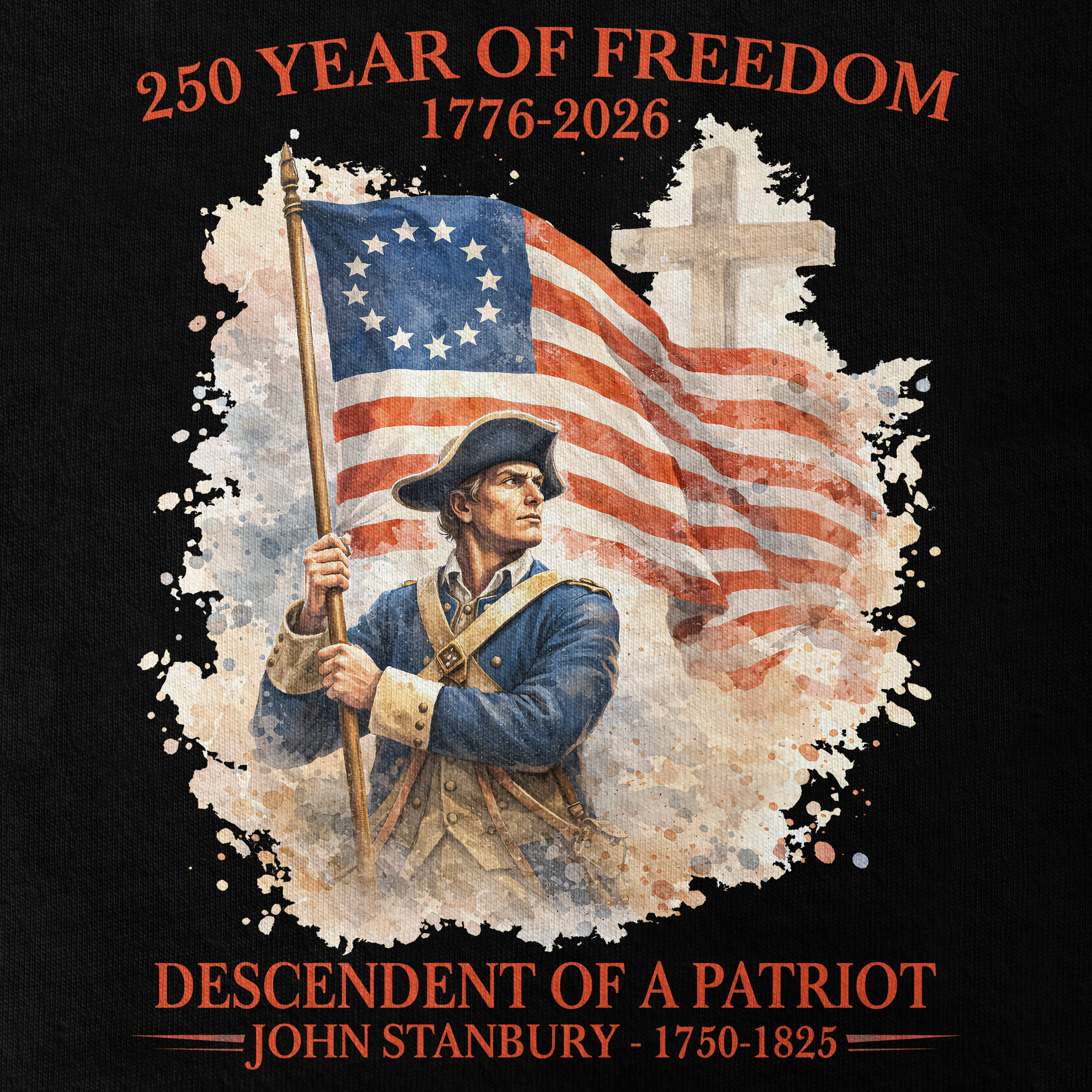 Personalizable America 250 Years Descendant Of A Patriot Classic T-shirt
