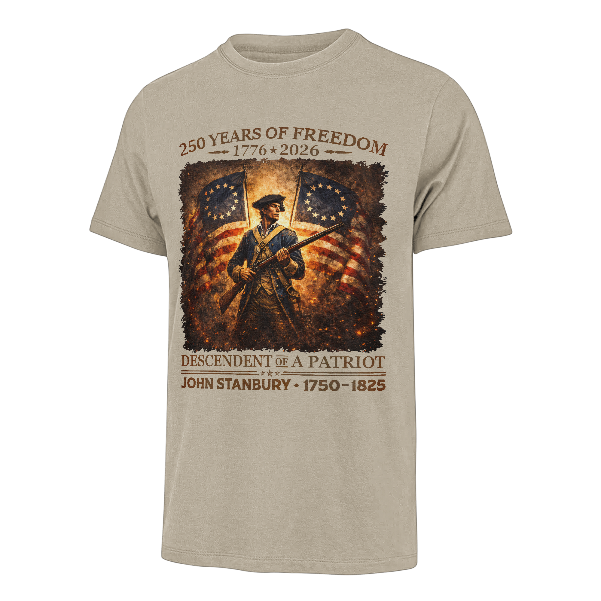 Personalizable America 250 Years Descendant Of A Patriot Classic T-shirt
