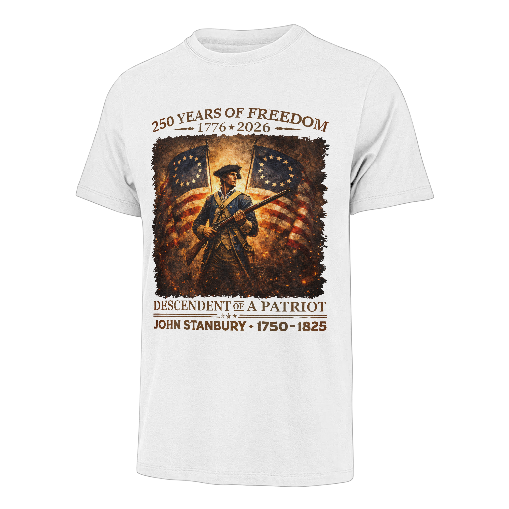 Personalizable America 250 Years Descendant Of A Patriot Classic T-shirt