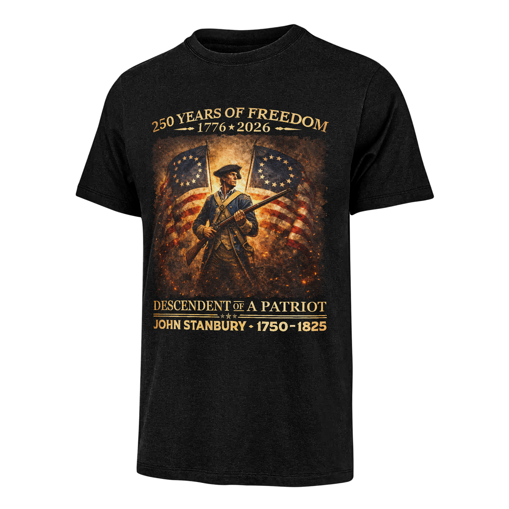 Personalizable America 250 Years Descendant Of A Patriot Classic T-shirt