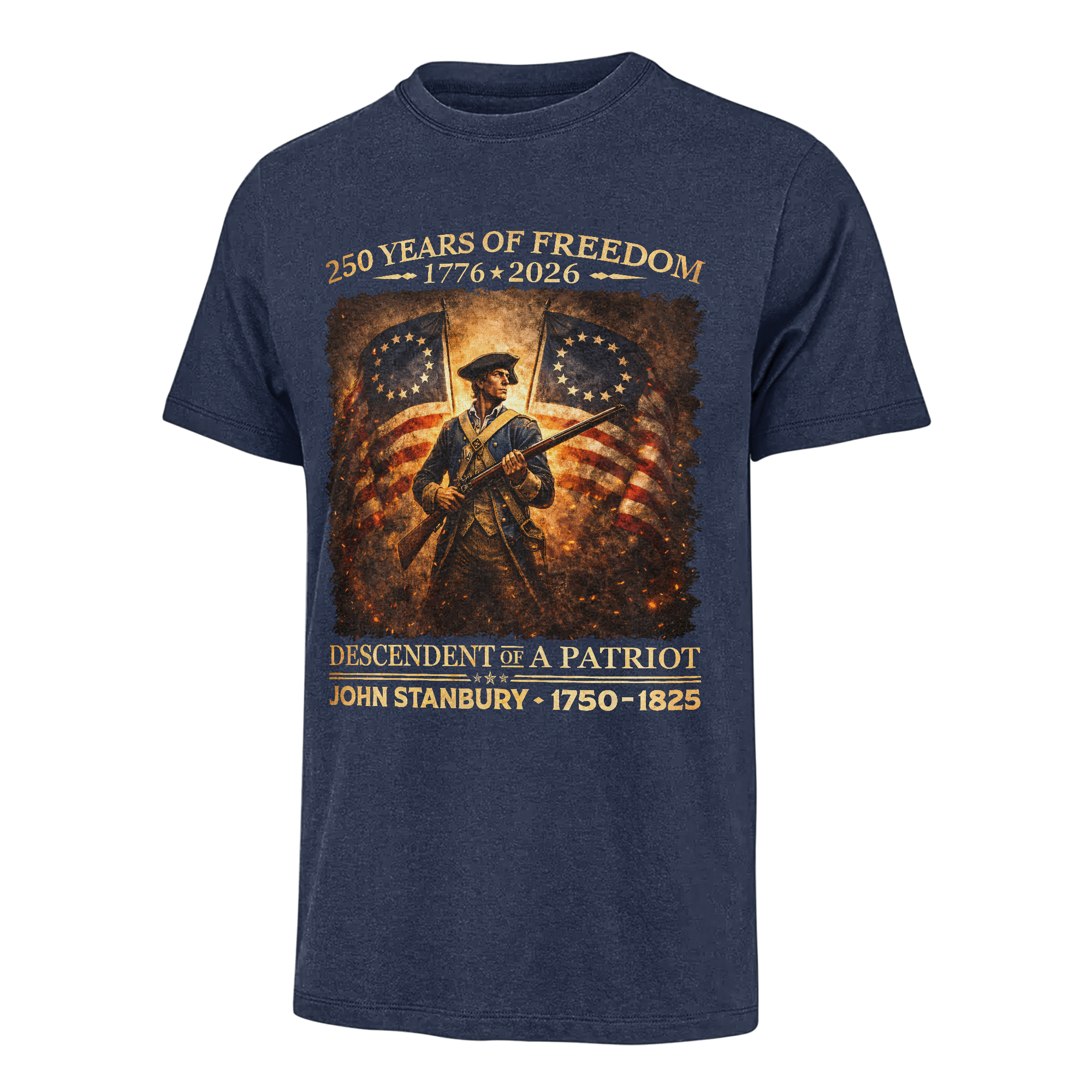 Personalizable America 250 Years Descendant Of A Patriot Classic T-shirt