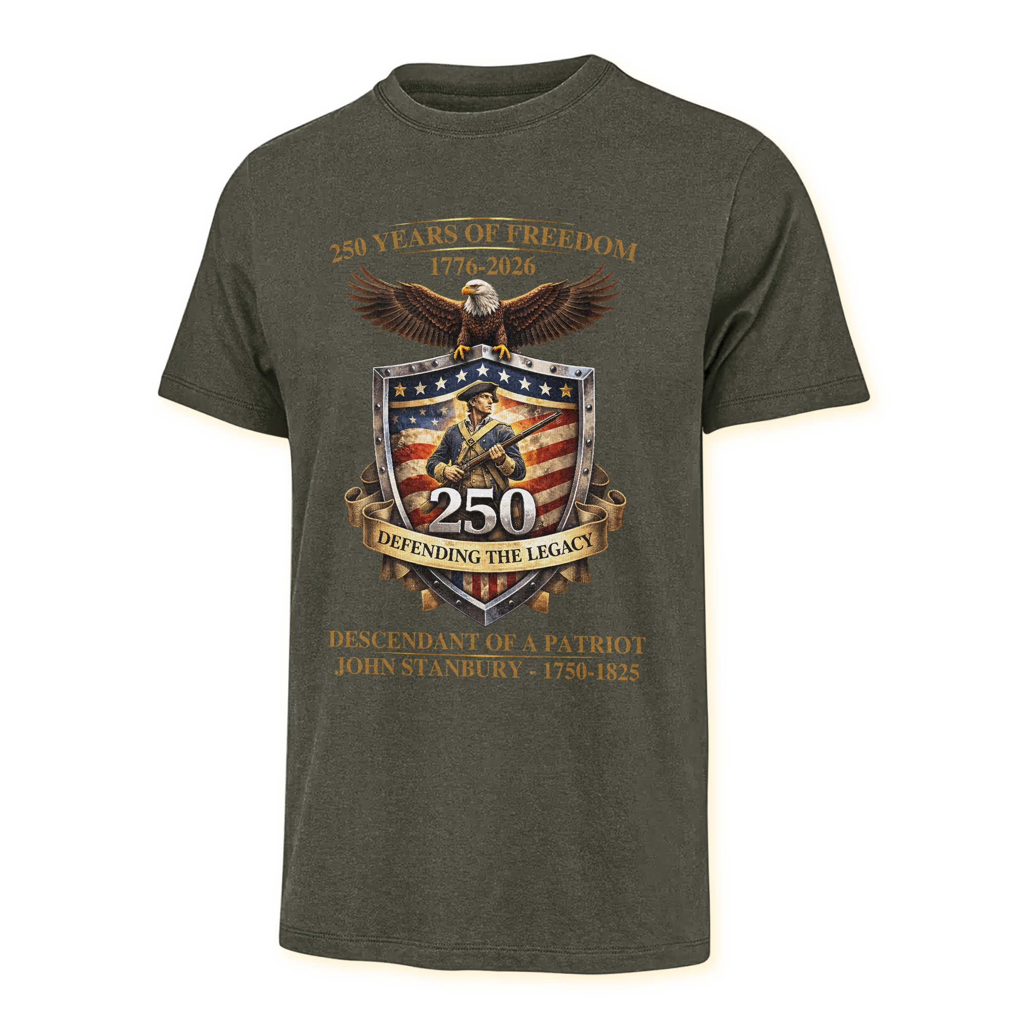 Personalizable America 250 Years Descendant Of A Patriot Classic T-shirt