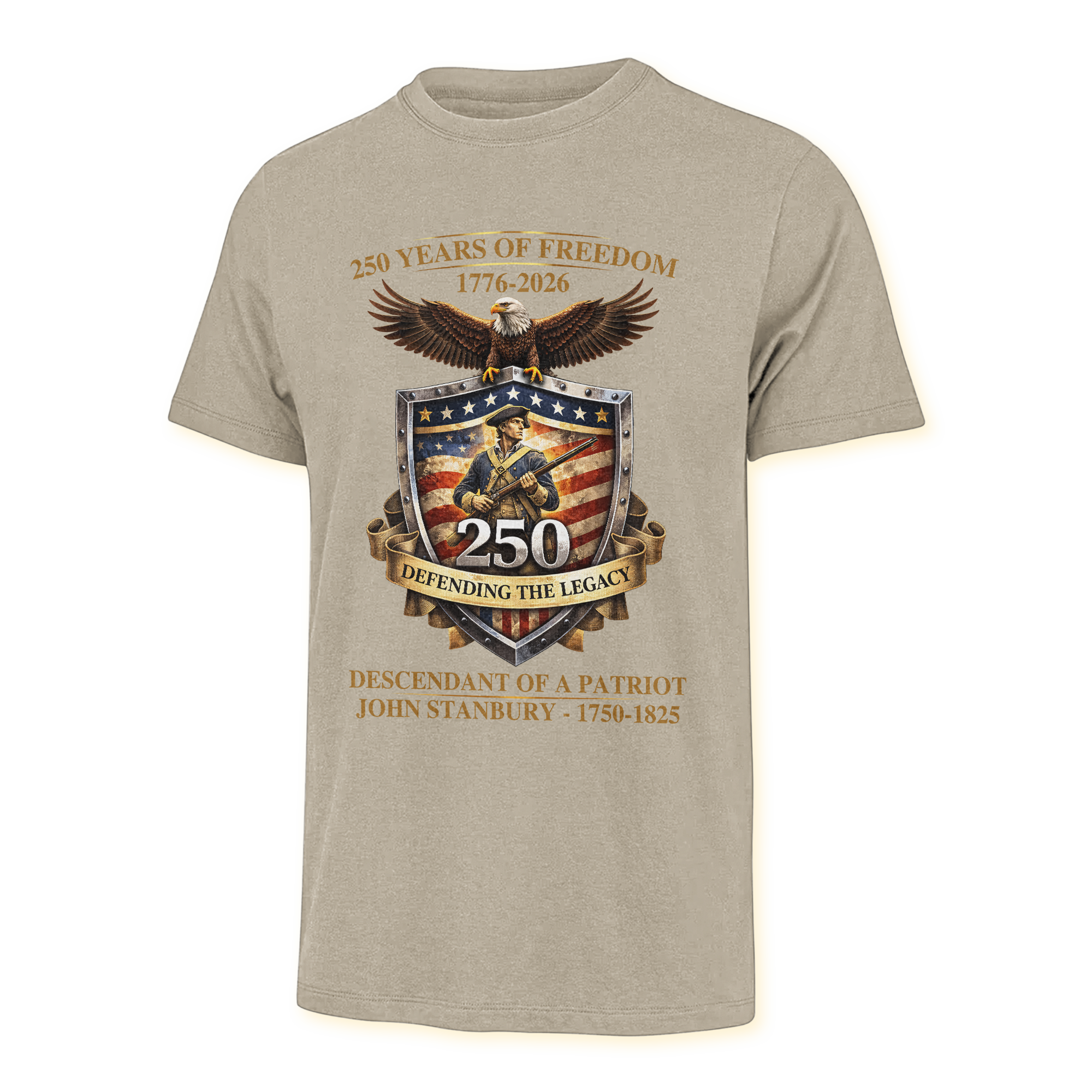 Personalizable America 250 Years Descendant Of A Patriot Classic T-shirt