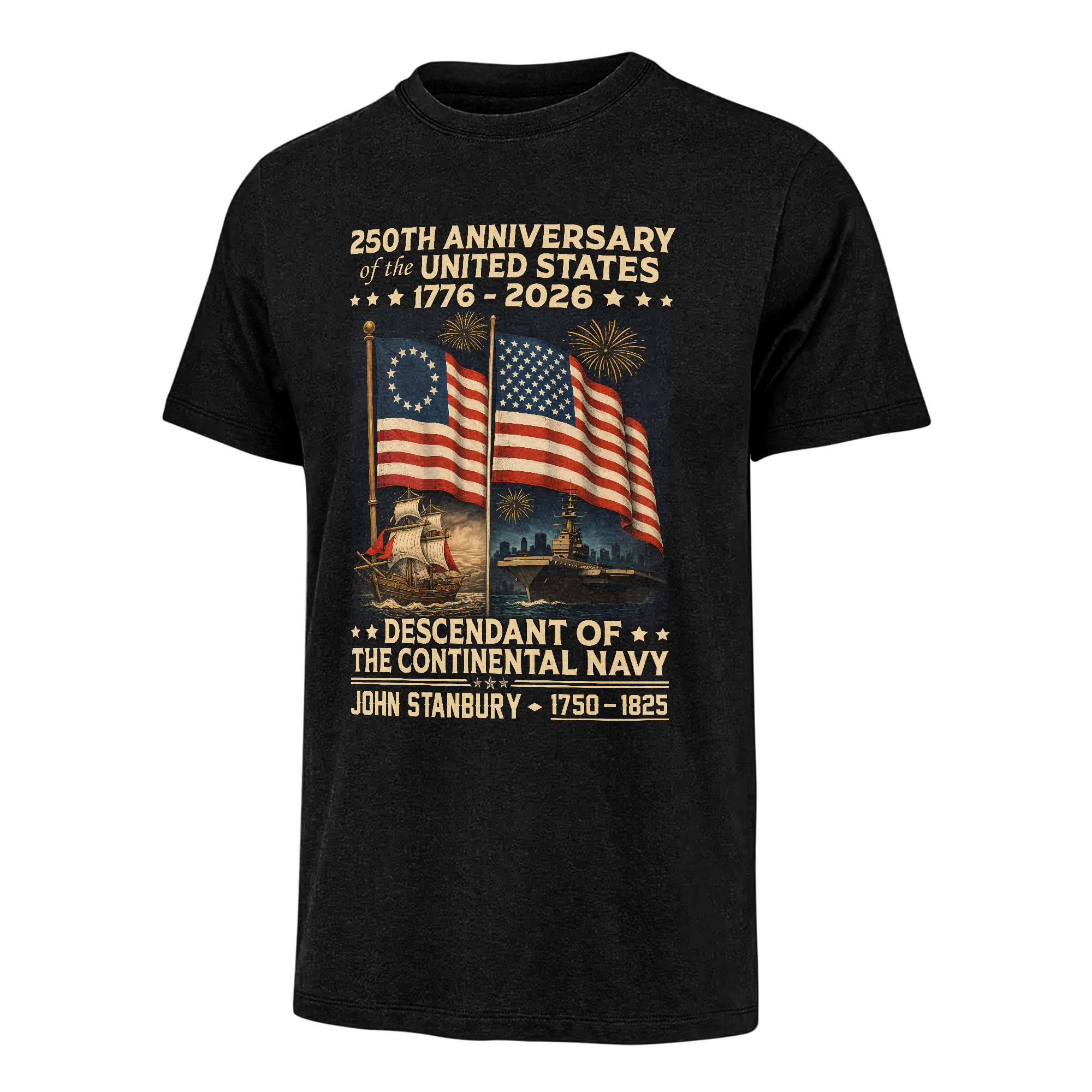 Personalizable America 250 Years Descendant Of A Patriot Classic T-shirt