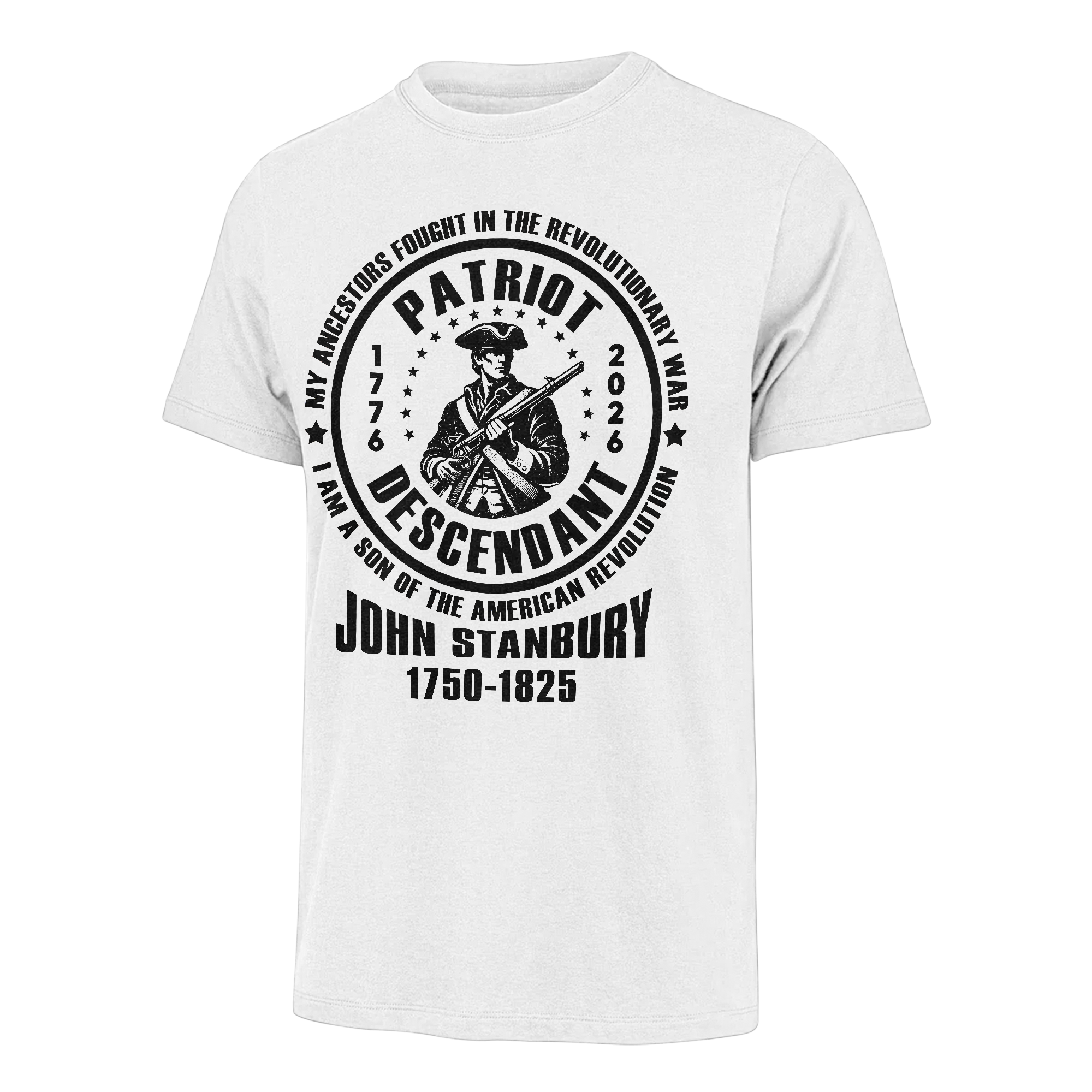 Personalizable America 250 Years Descendant Of A Patriot Classic T-shirt