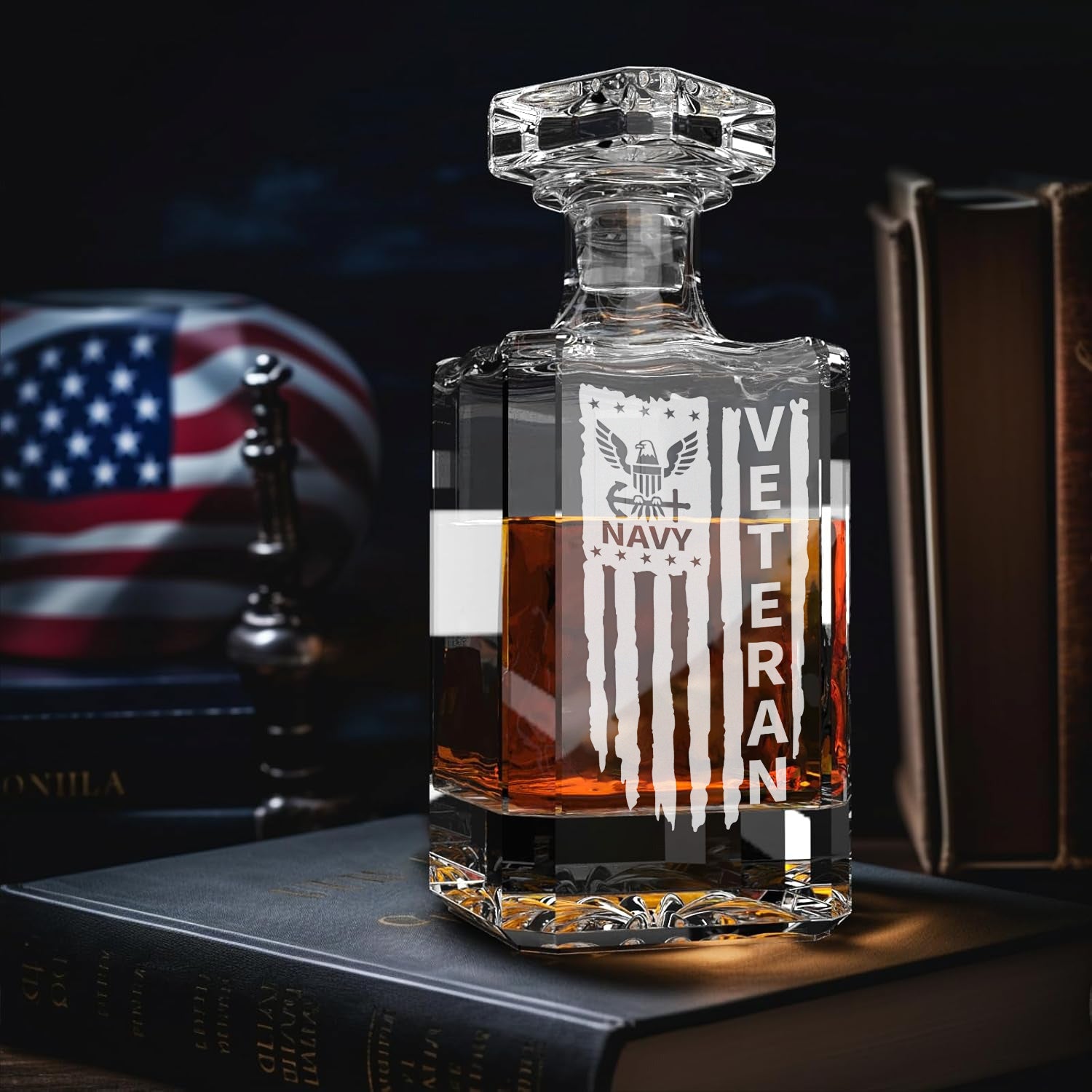 Navy Veteran Whiskey Decanter
