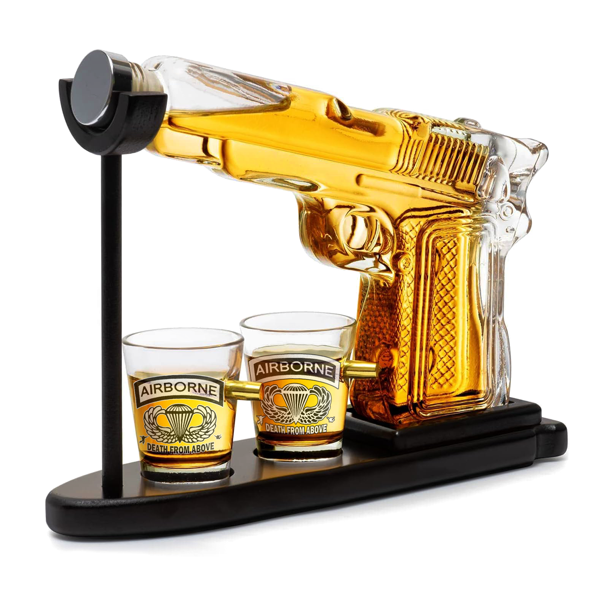 Airborne Death From Above Pistol Whiskey Decanter Set