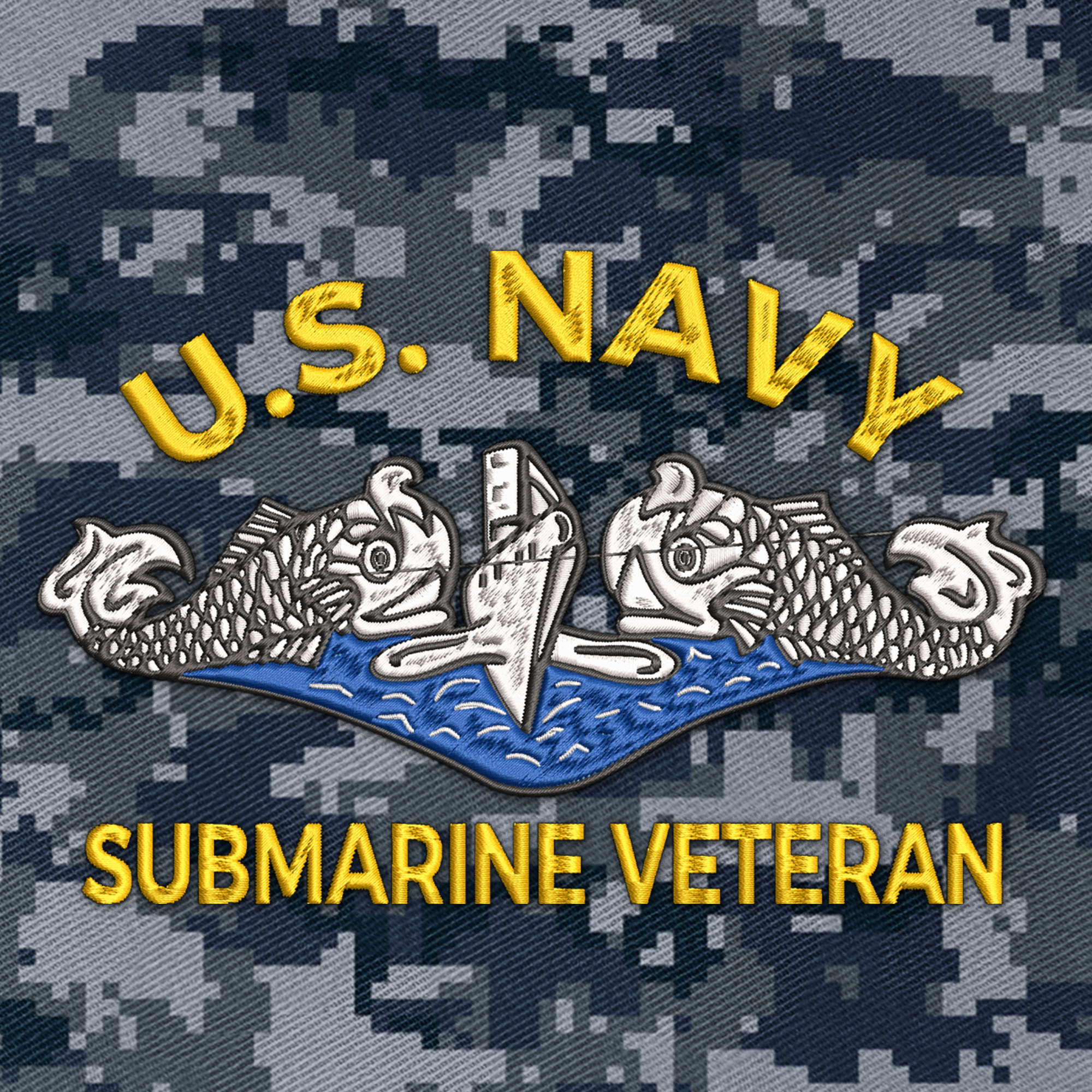 Navy Submarine Veteran Silent Service Embroidered & Printed Cap