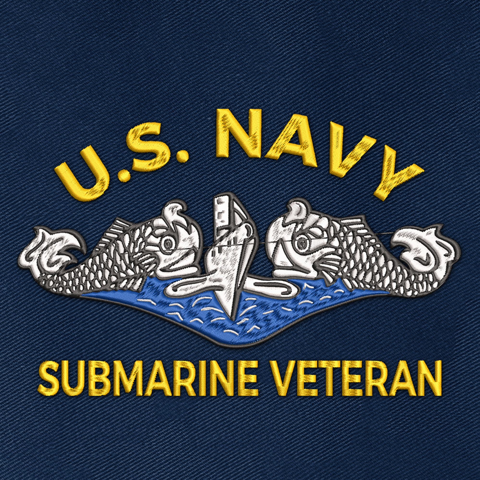 Navy Submarine Veteran Silent Service Embroidered & Printed Cap